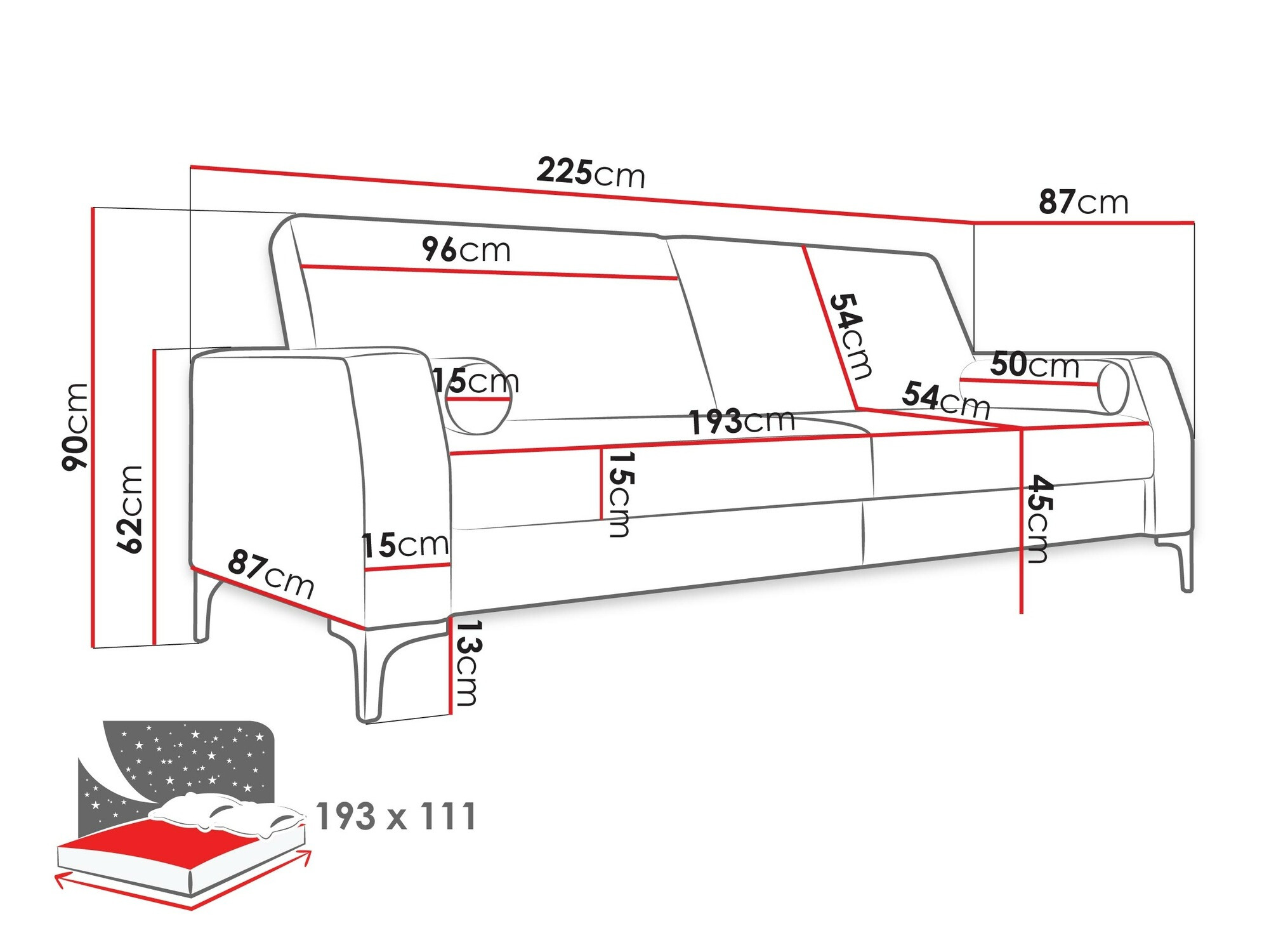 Kauč na razvlačenje Plano 101