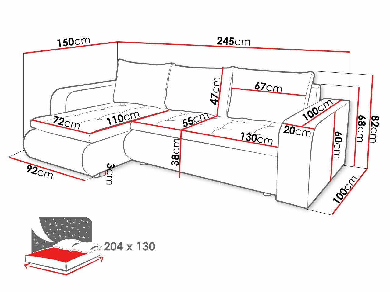 Kutna garnitura Muncie 100 (Soft 011 + Lawa 05)