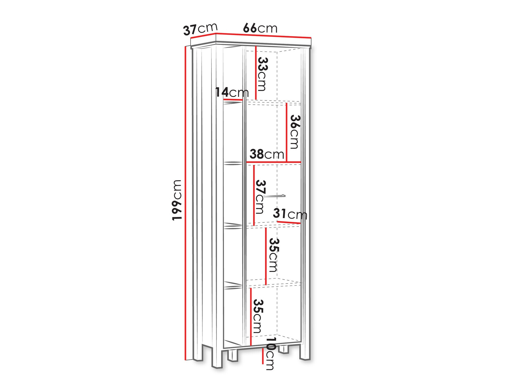 Polica Venmelu 109 (Hrast Wotan + Bež)