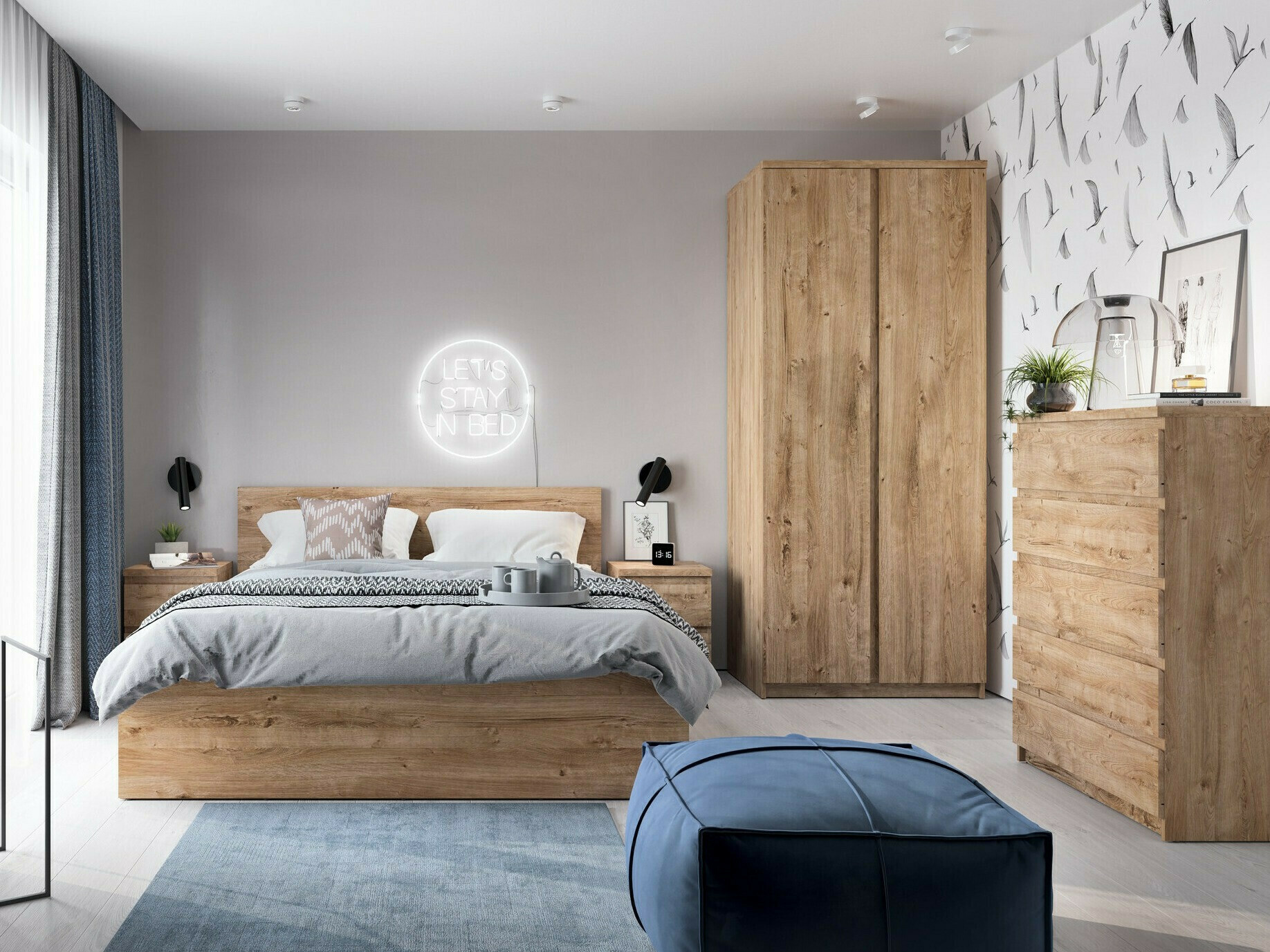 Noćni ormarić Merfere 102 (Hrast)