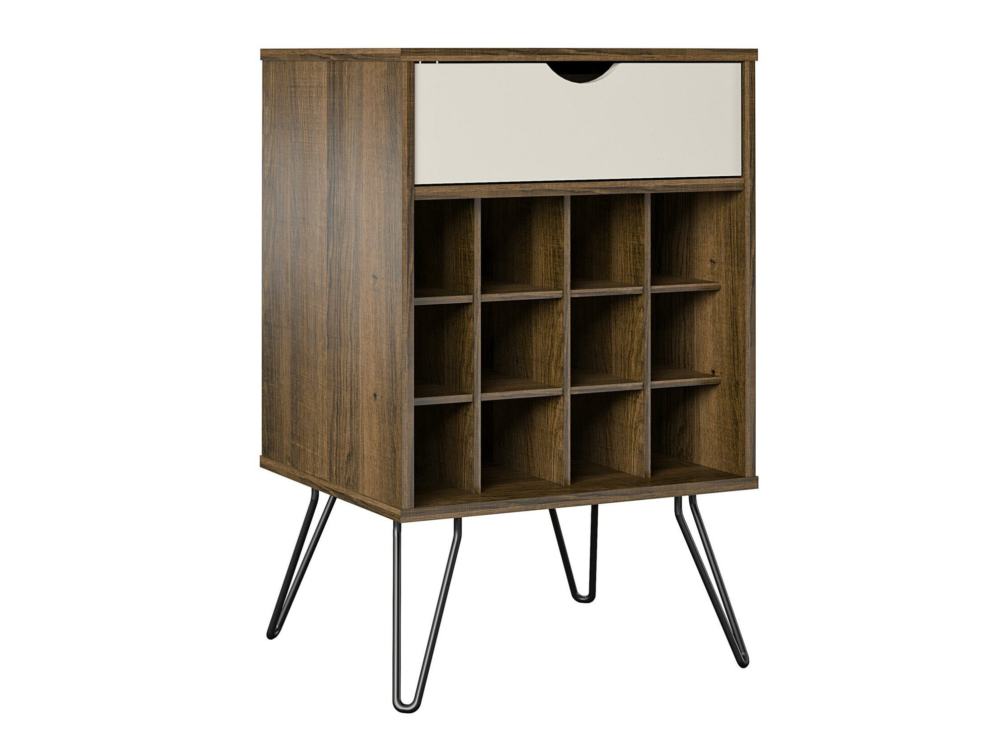 Pomoćni stolić Novogratz 186 (Hrast + Bijela)