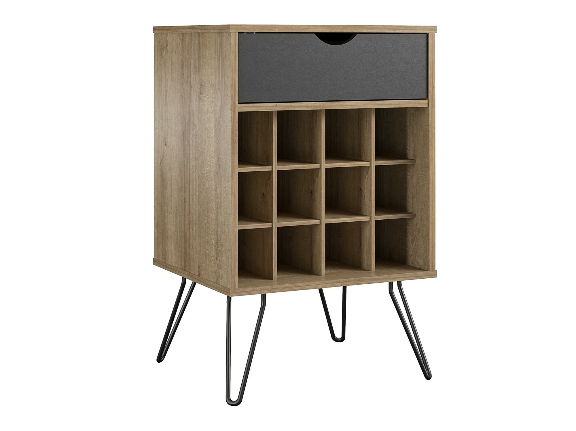 Pomoćni stolić Novogratz 186 (Svijetlo drvo + Siva)