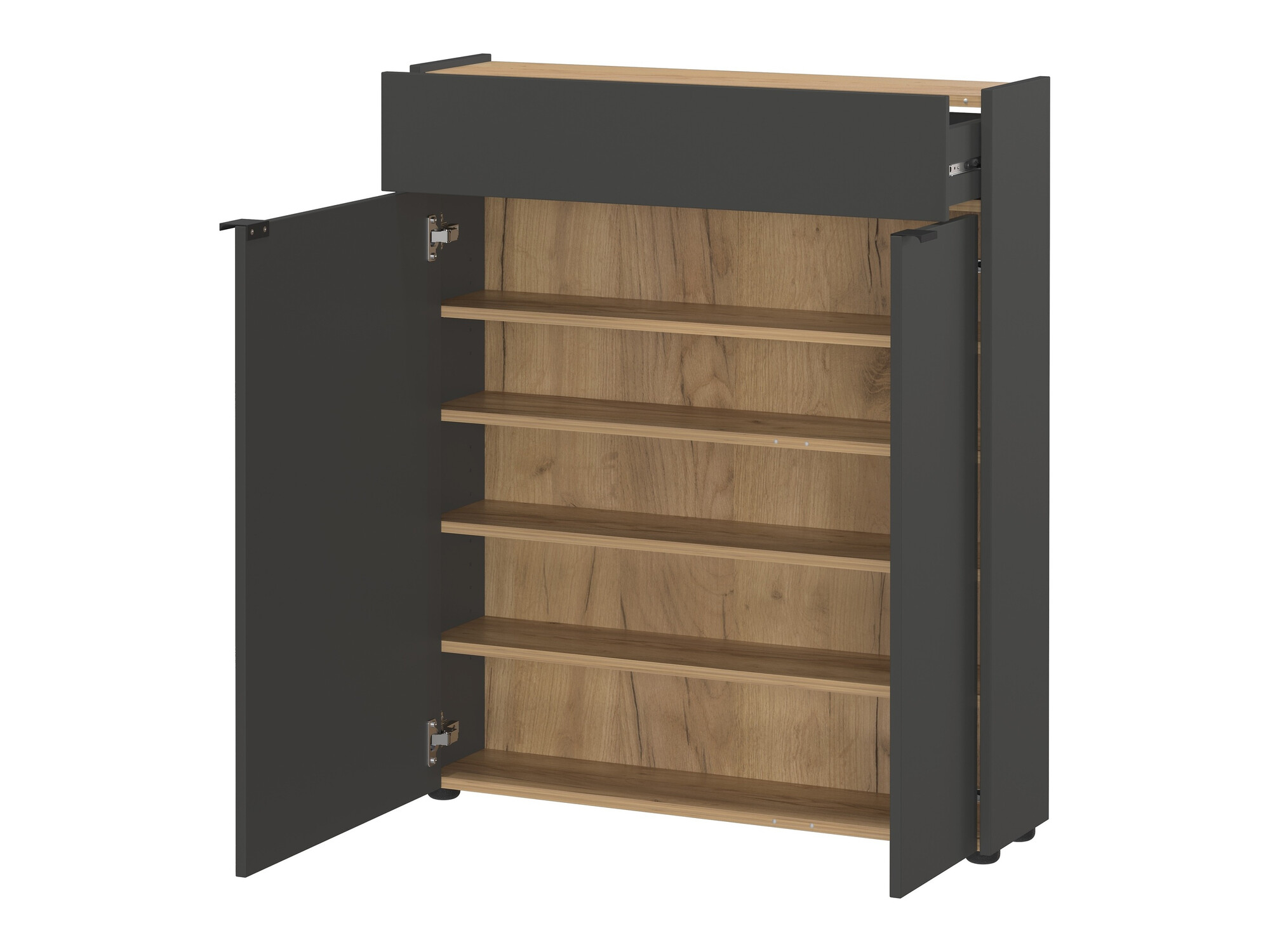 Polica za cipele Cirsale 110 (Grafit + Navarra hrast)