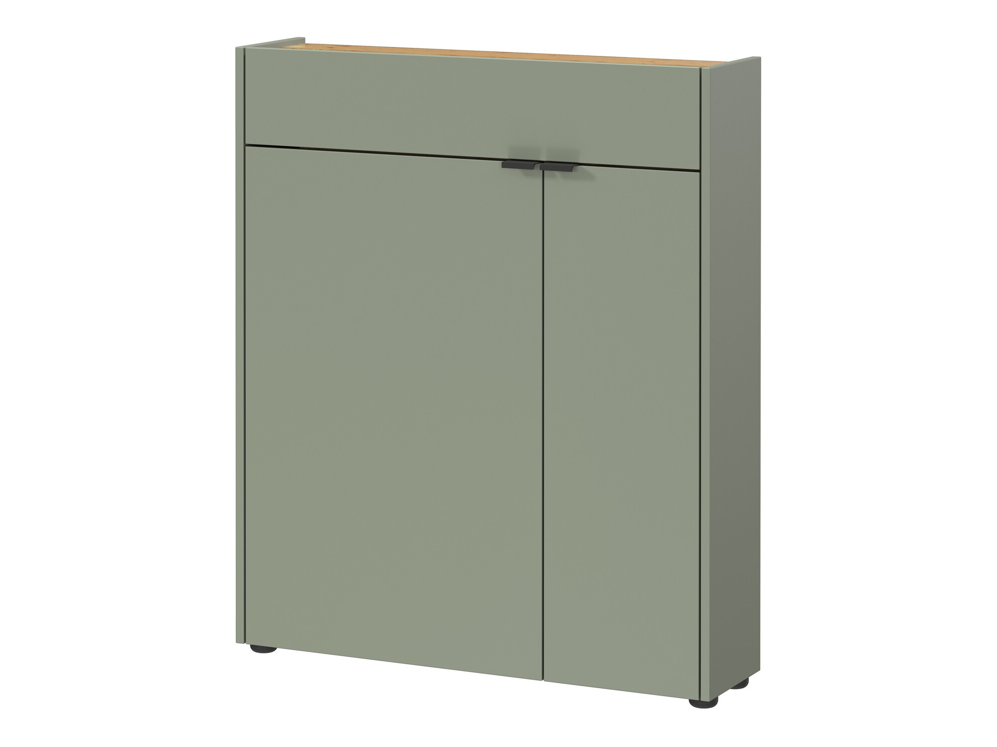 Polica za cipele Cirsale 110 (Zagasito zelena + Navarra hrast)