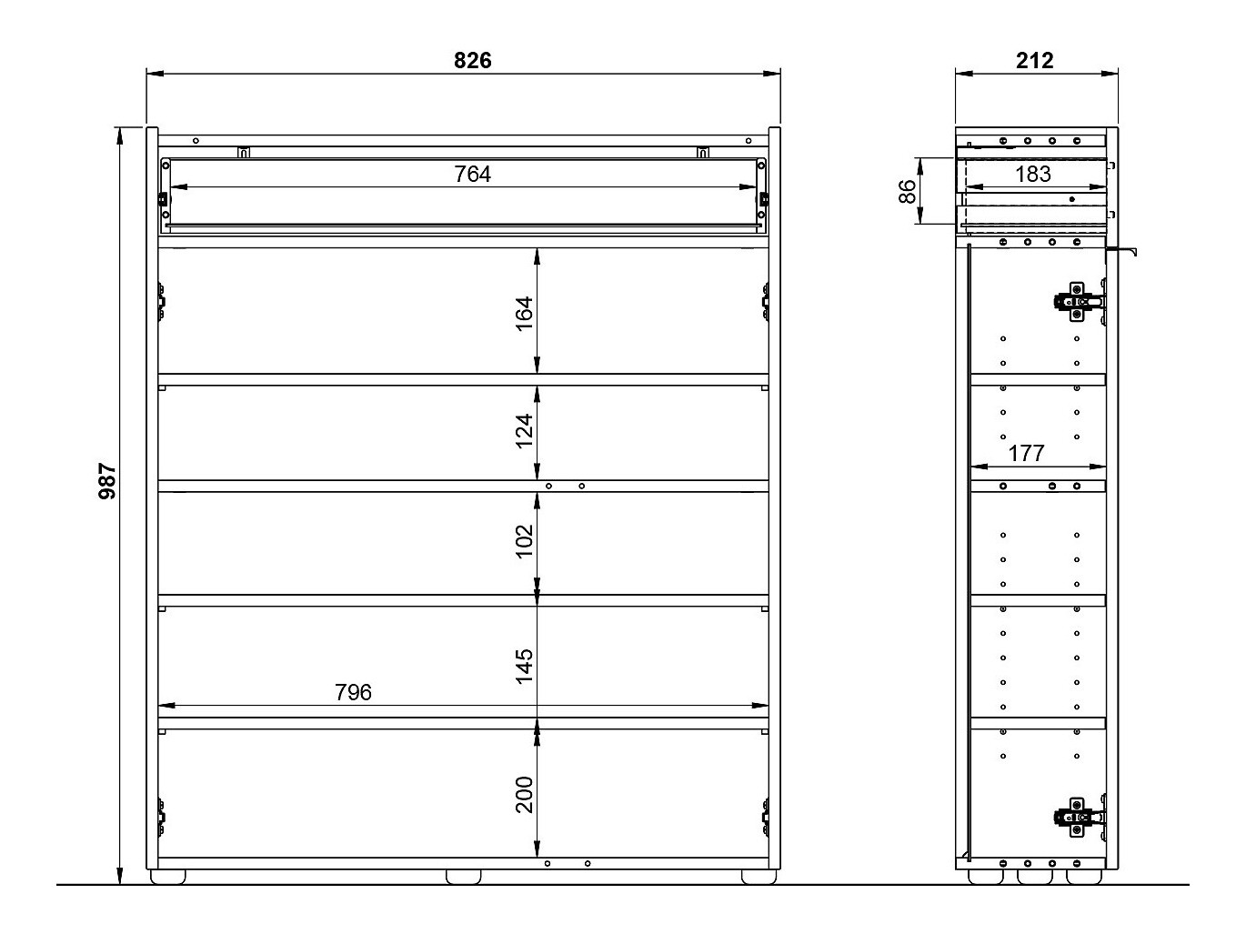 Polica za cipele Cirsale 110 (Zagasito zelena + Navarra hrast)