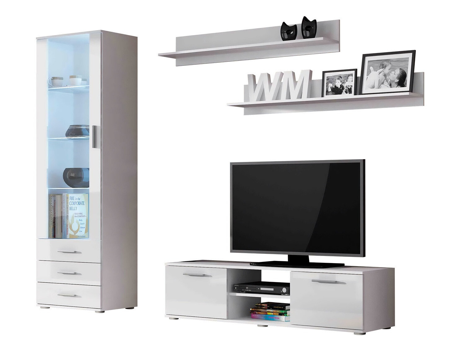 Dnevni boravak Tornola 110 (Bijela + Sjajno bijela)