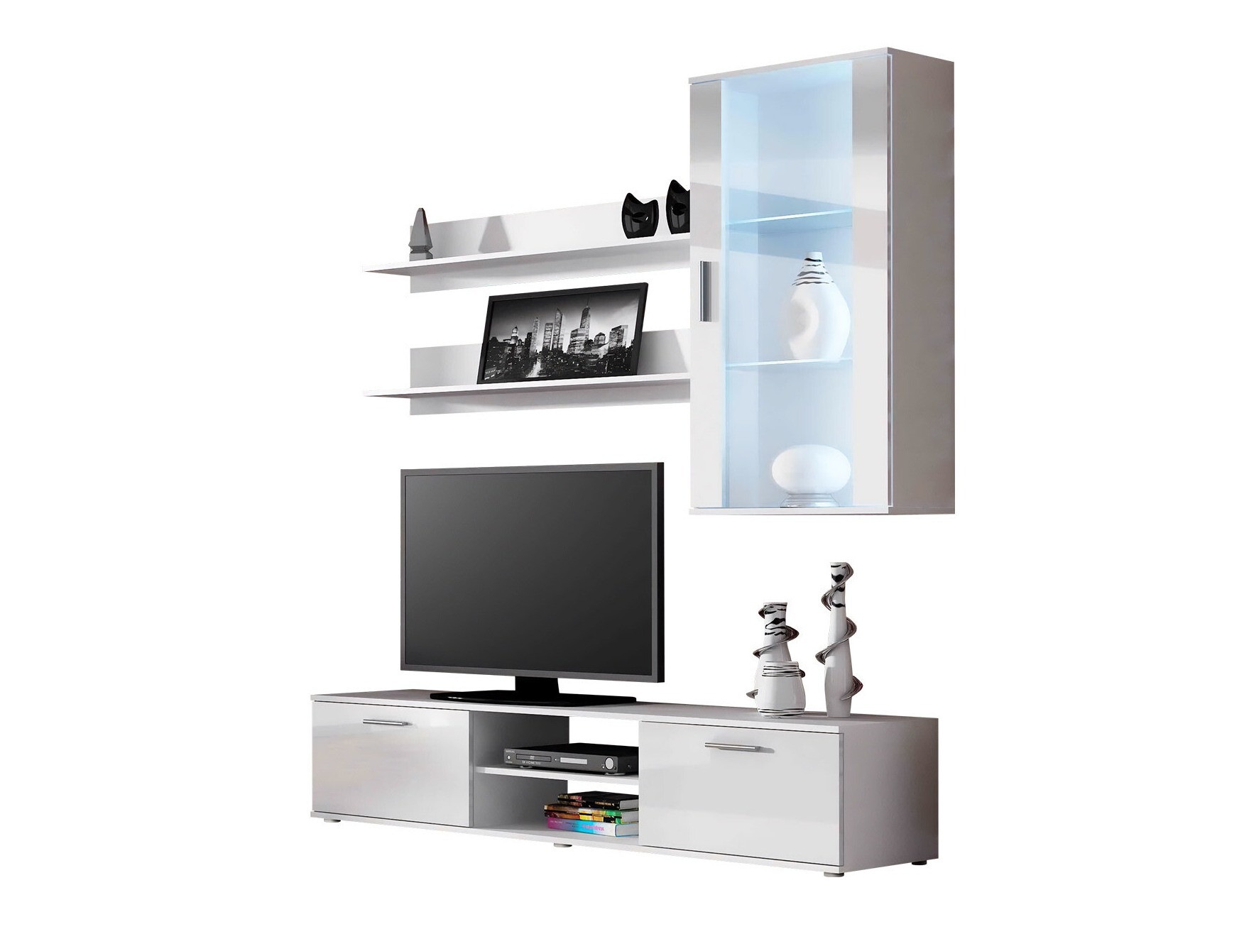 Set za dnevni boravak Tornola 113 (Bijela + Sjajno bijela)