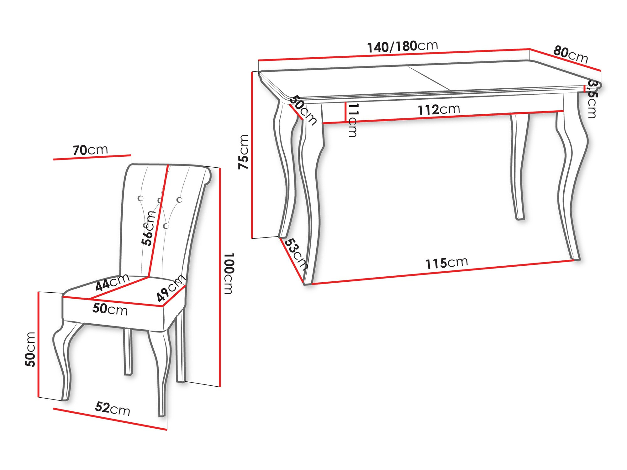 Blagovaonski set Comfivo Gallina II (Paros 05)