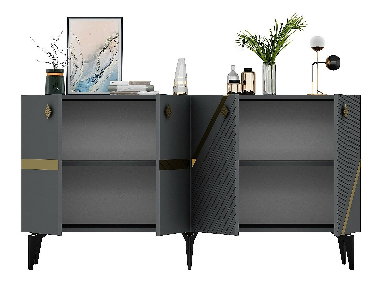 Ormarić Kailua 2265 (Antracit + Zlatna)