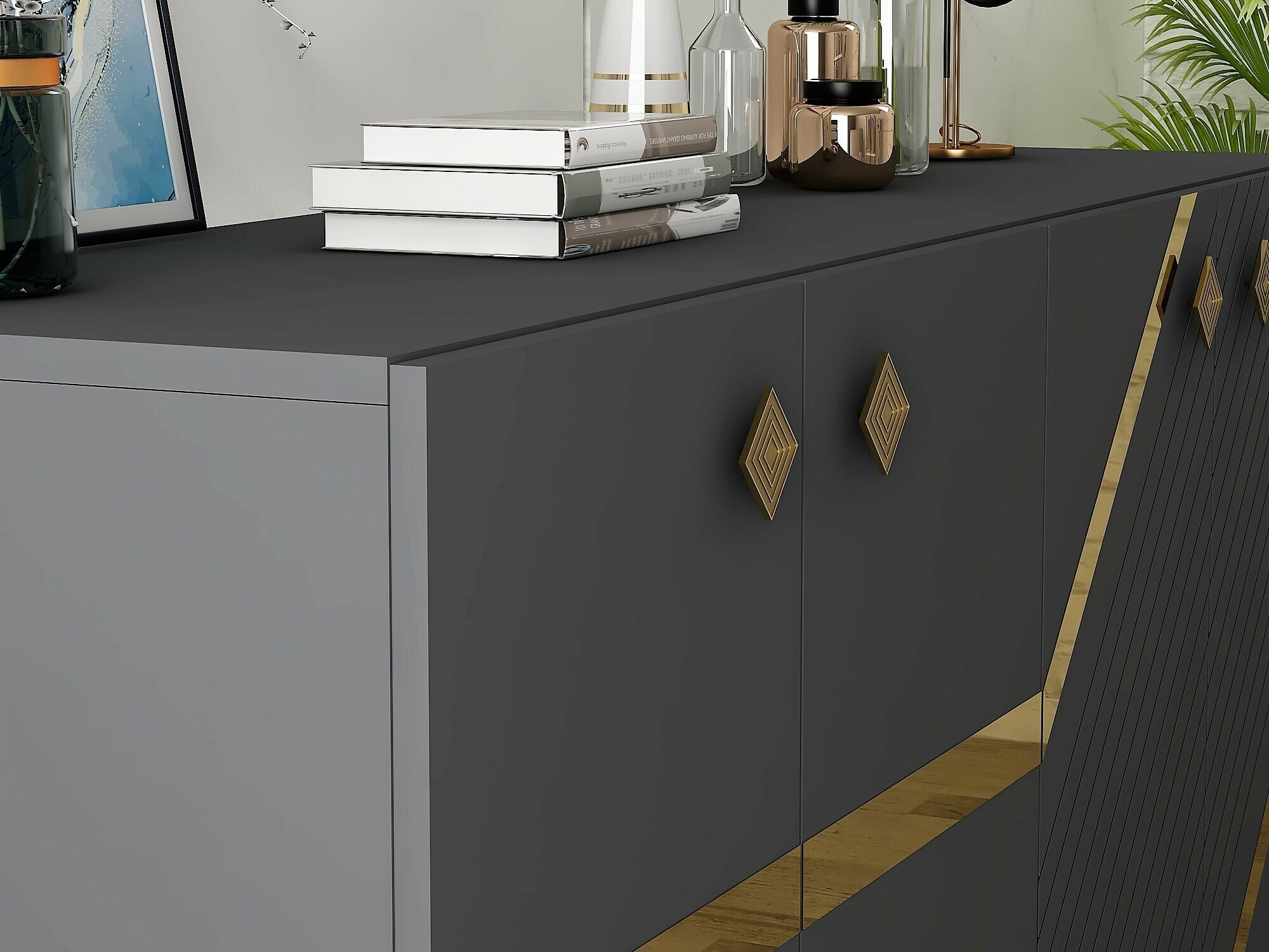 Ormarić Kailua 2265 (Antracit + Zlatna)