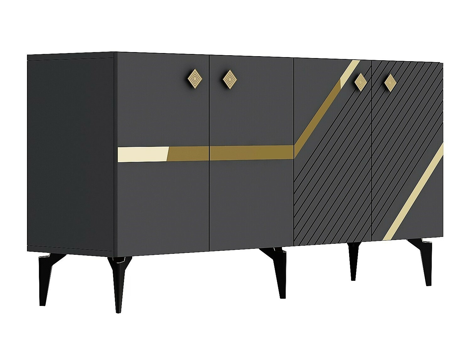 Ormarić Kailua 2265 (Antracit + Zlatno)