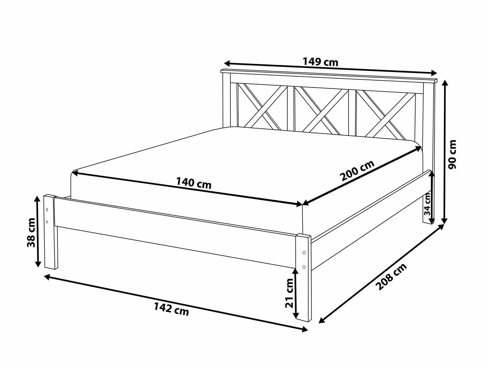 Krevet Berwyn 758 (Bijela)