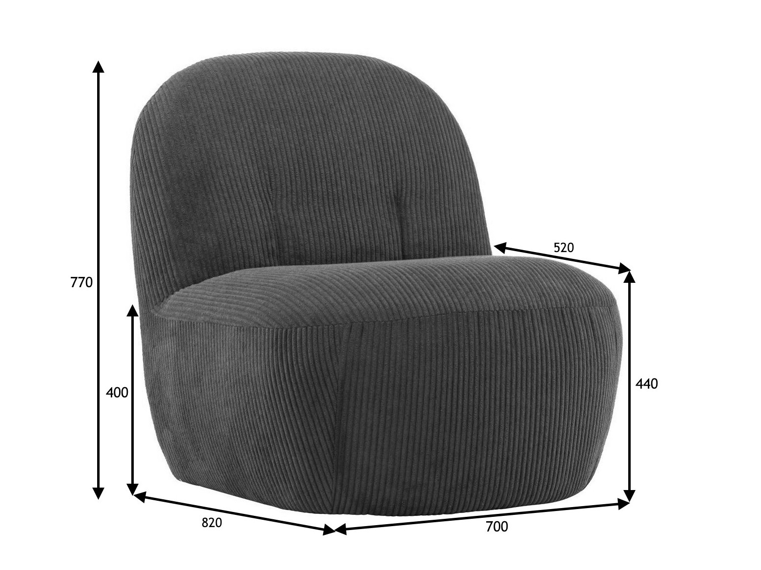 Fotelja Dallas 4484 (Bijela)