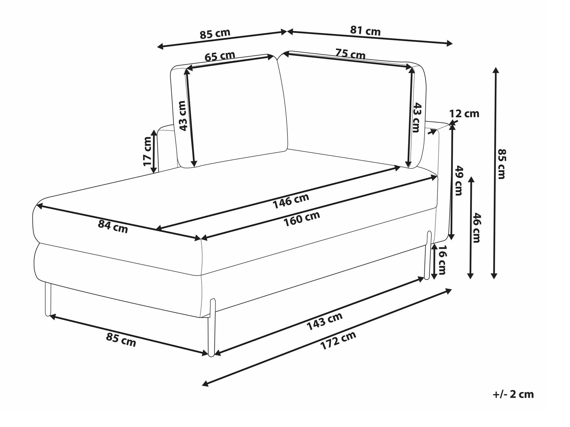 Ležaj Berwyn 2212 (Bež)
