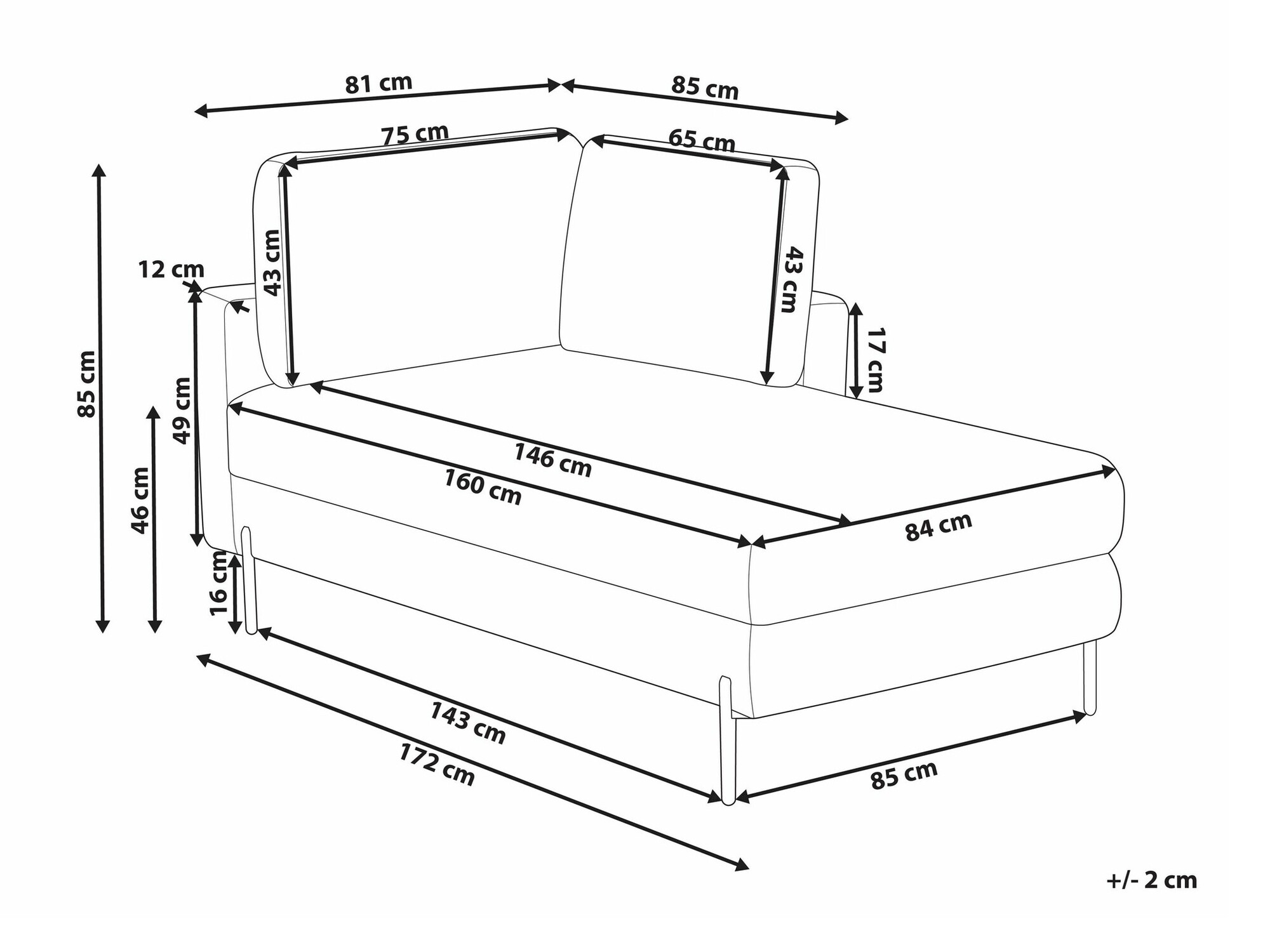 Ležaj Berwyn 2212 (Smeđa)
