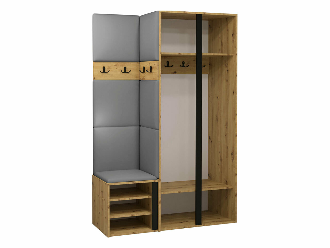 Set za hodnik Hartford 350 (Artisan hrast + Crna)