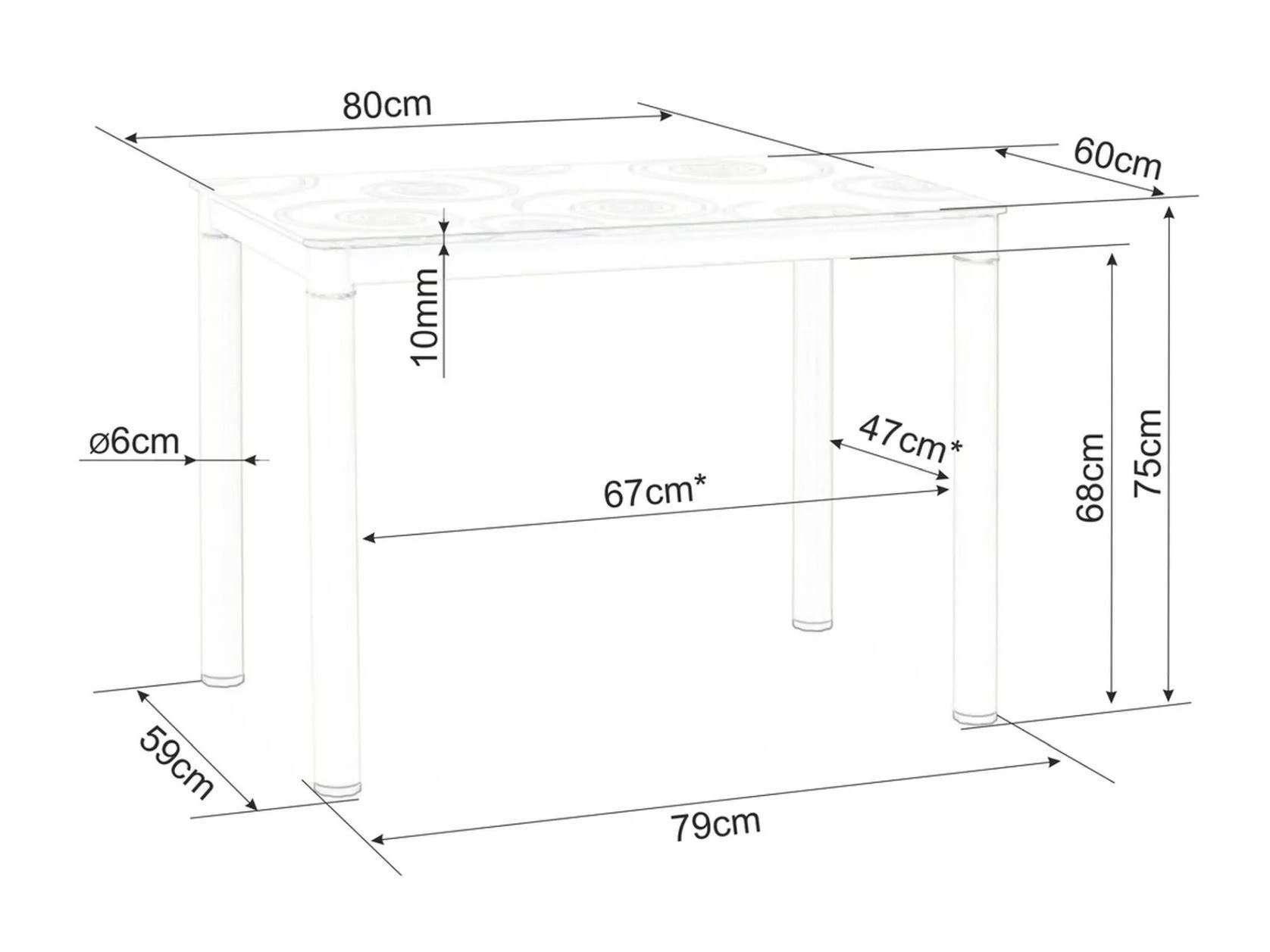 Stol Detroit 603 (Bijela)