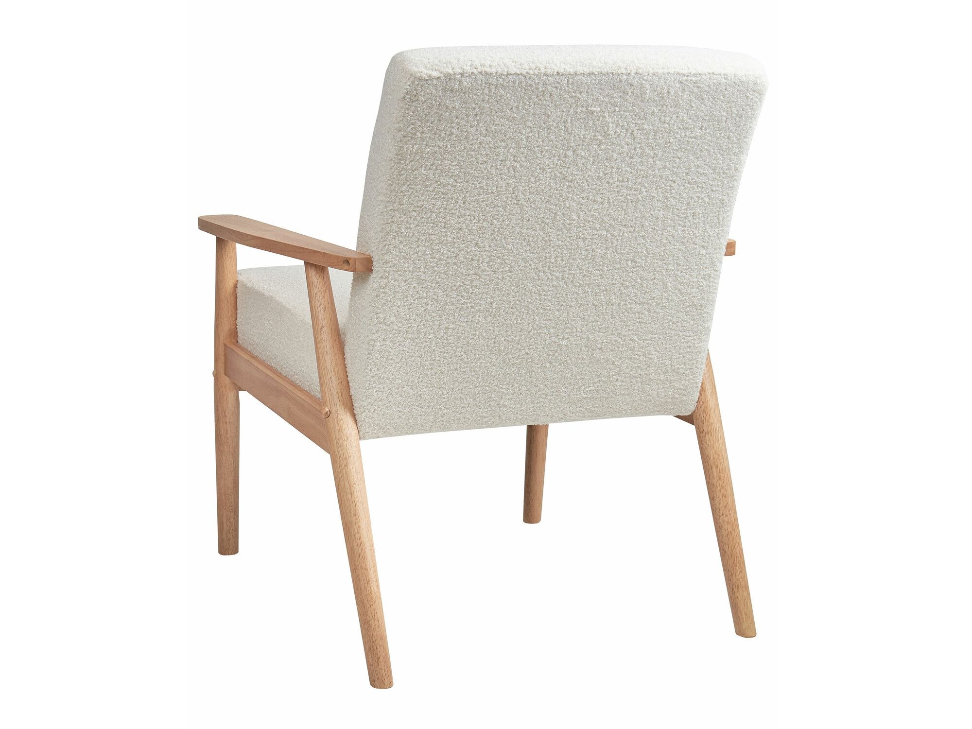 Fotelja Berwyn 2214 (Svijetlo drvo + Bijela)