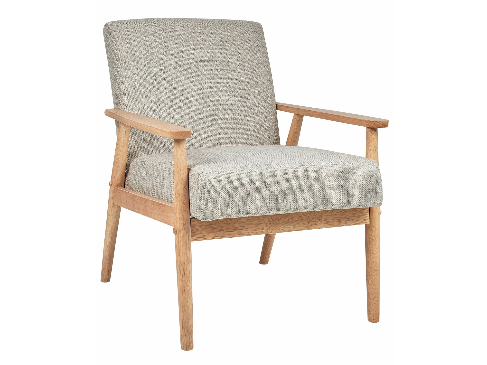 Fotelja Berwyn 2214 (Svijetlo drvo + Siva)