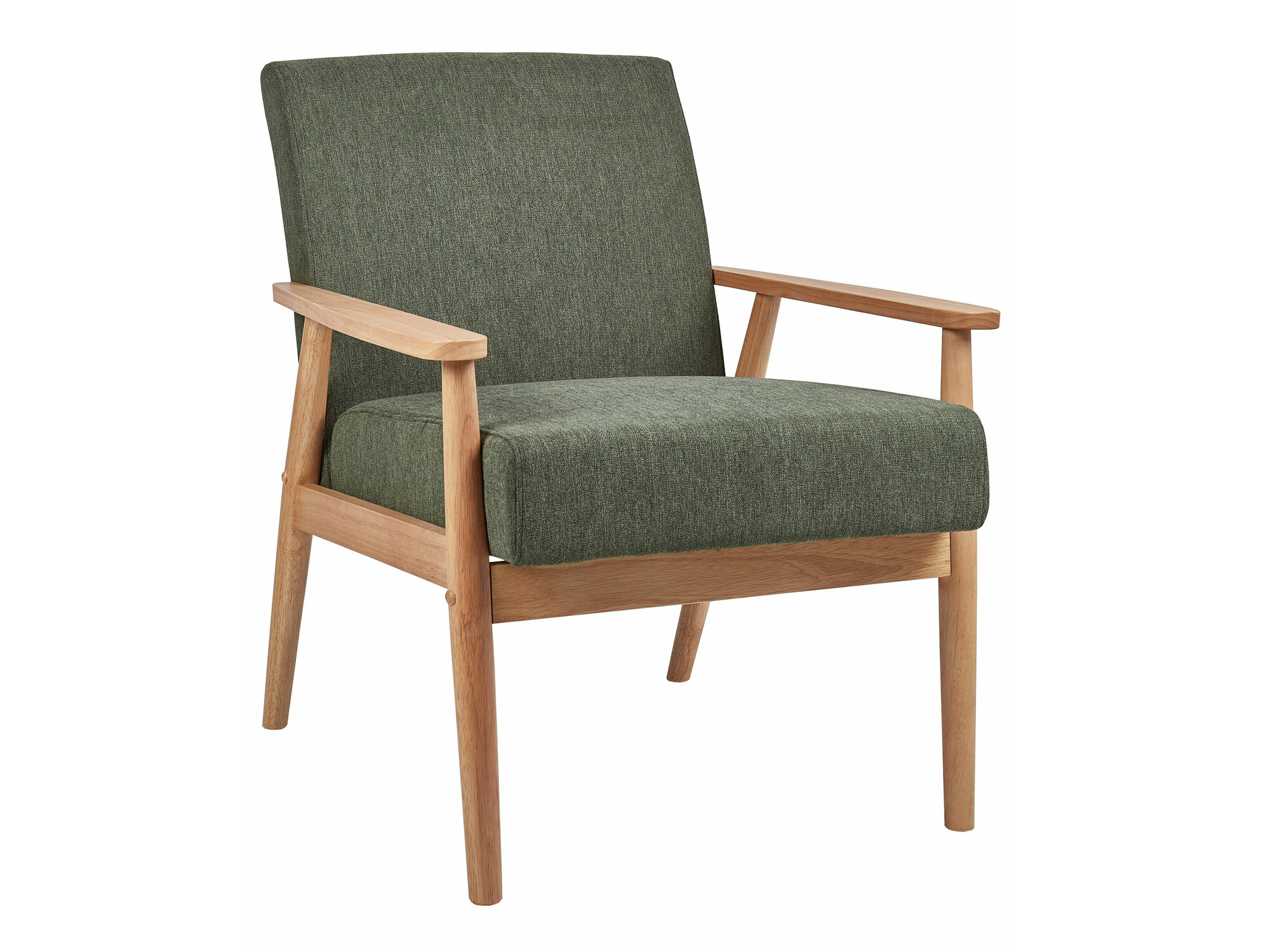 Fotelja Berwyn 2214 (Svijetlo drvo + Zelena)