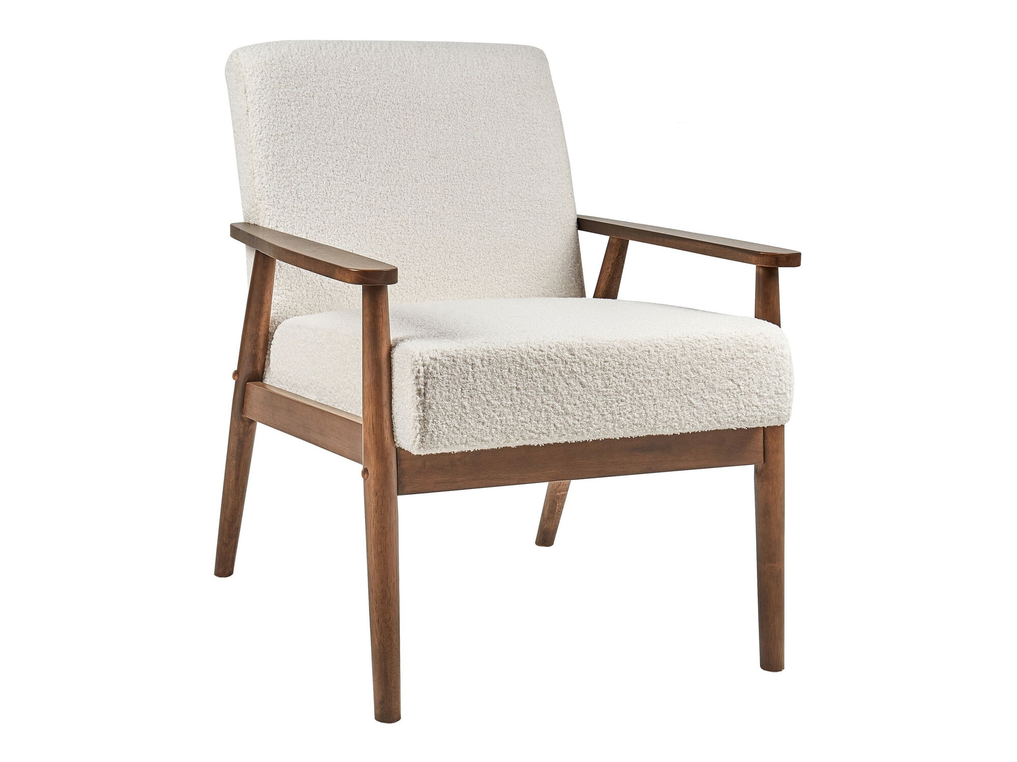 Fotelja Berwyn 2214 (Tamno drvo + Bijela)