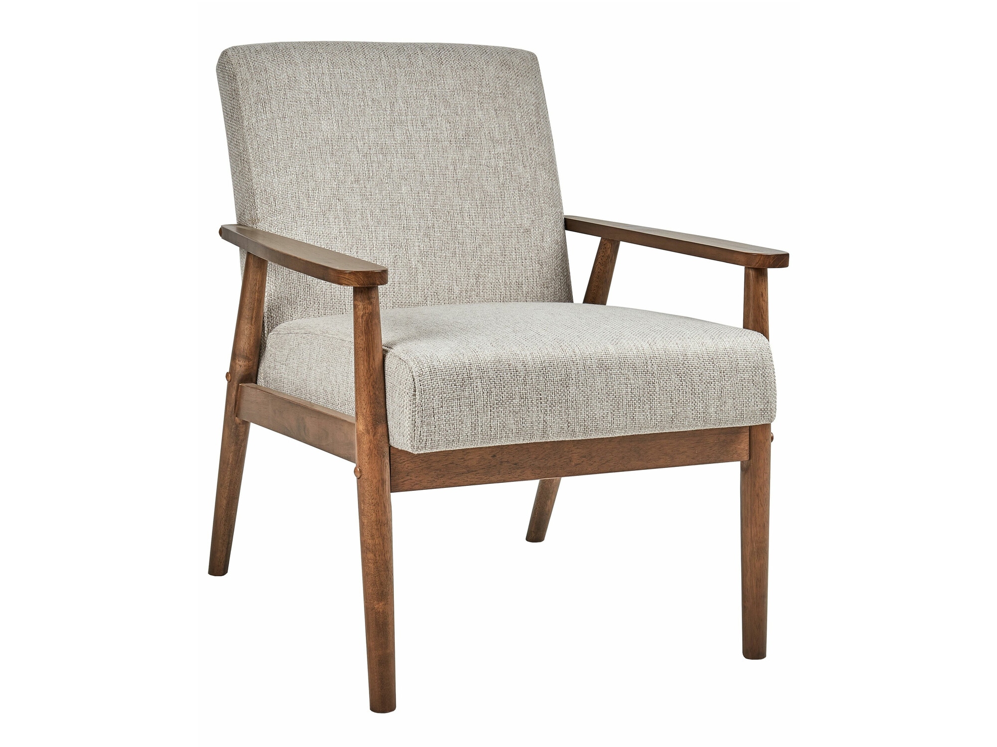 Fotelja Berwyn 2214 (Tamno drvo + Siva)