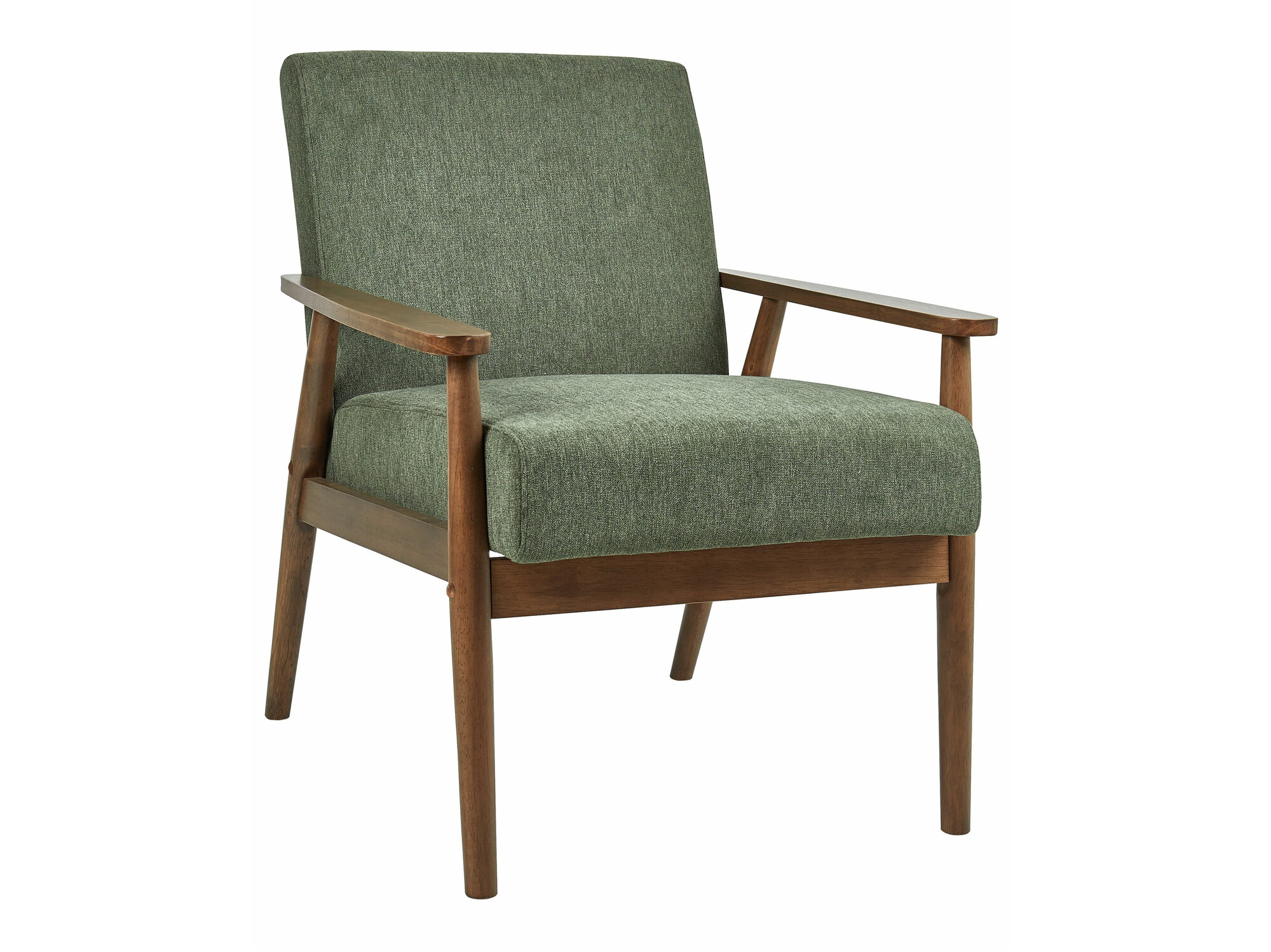 Fotelja Berwyn 2214 (Tamno drvo + Zelena)