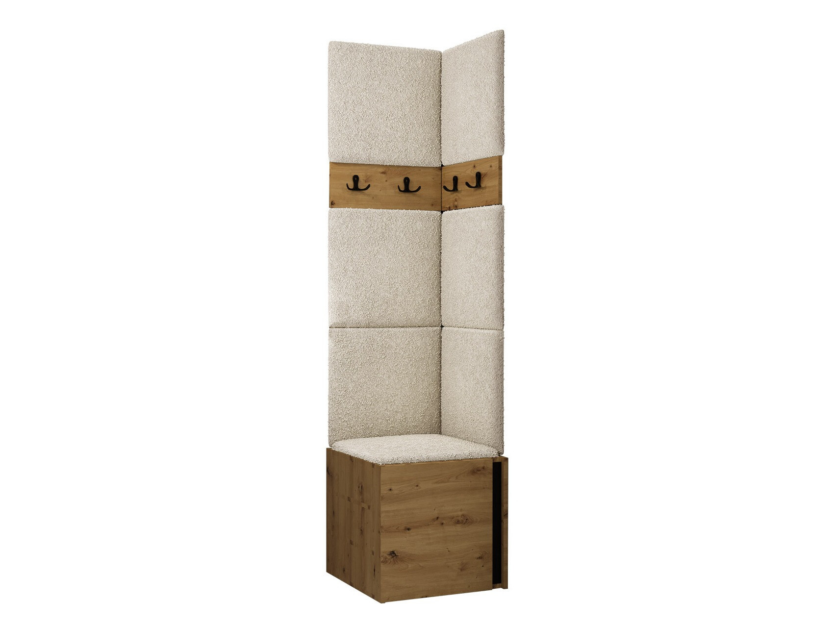 Set za hodnik Hartford 347 (Artisan hrast + Crna)