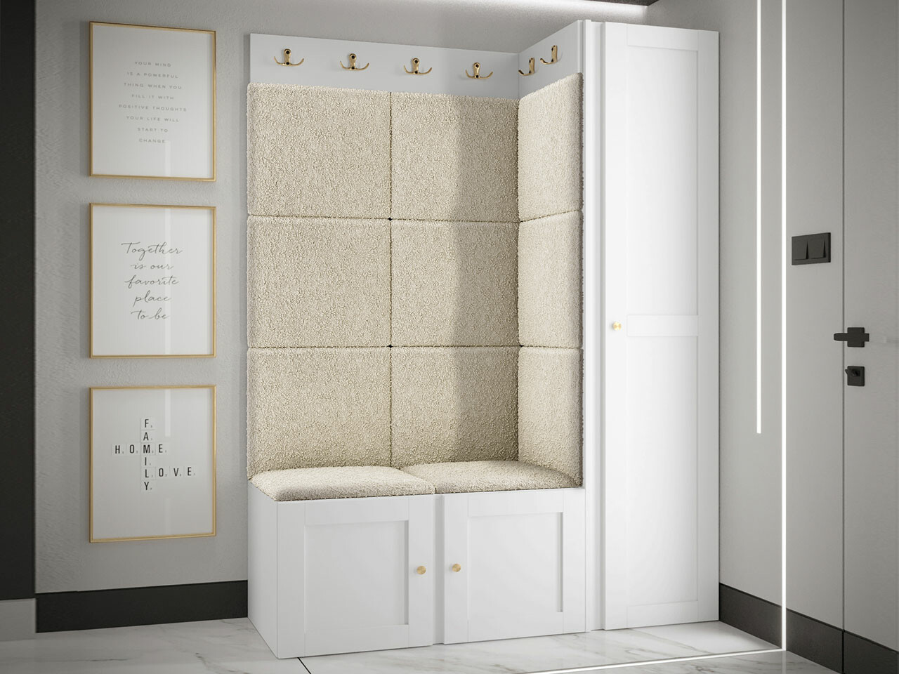 Set za hodnik Hartford 377 (Crna)