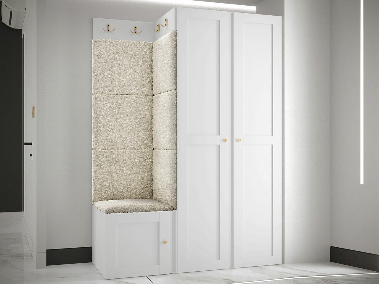 Set za hodnik Hartford 379 (Bijela)