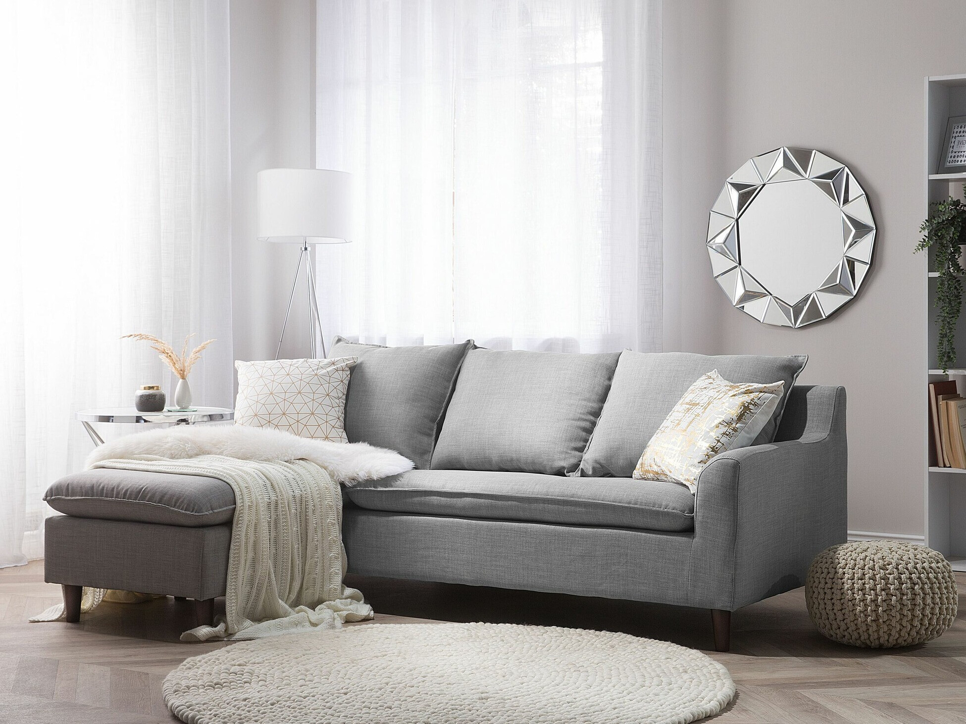 Kutna garnitura Berwyn 1395 (Svijetlo siva)