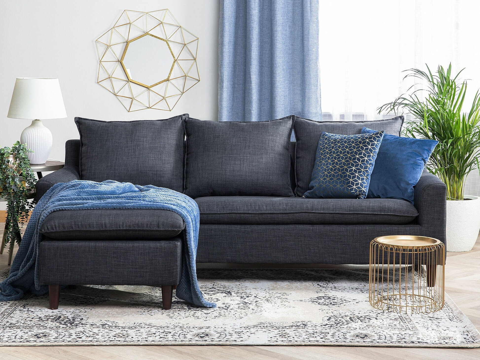 Kutna garnitura Berwyn 1395 (Tamno sivo)