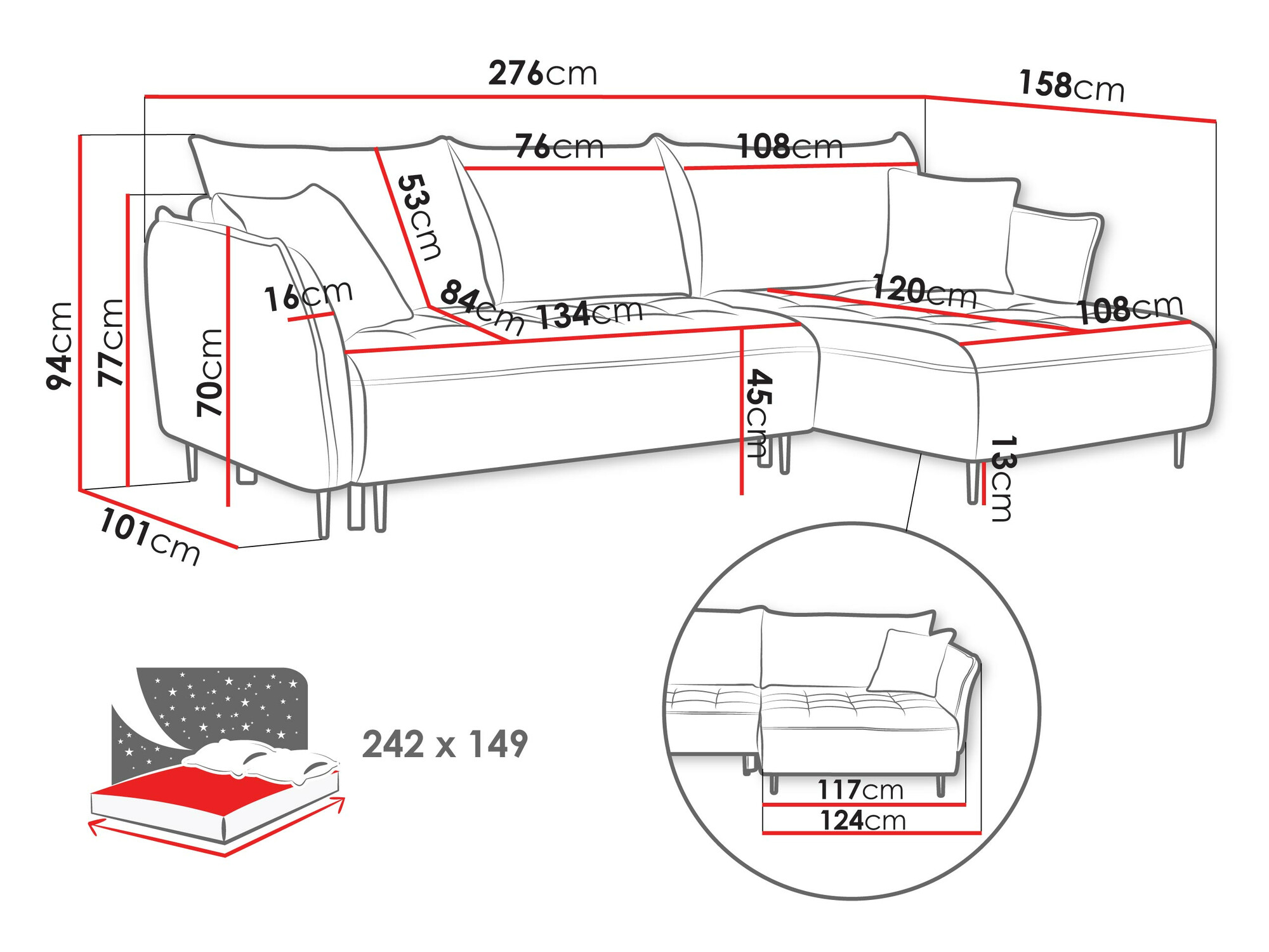 Kutna garnitura TrendyNest 102 (Onega 02)