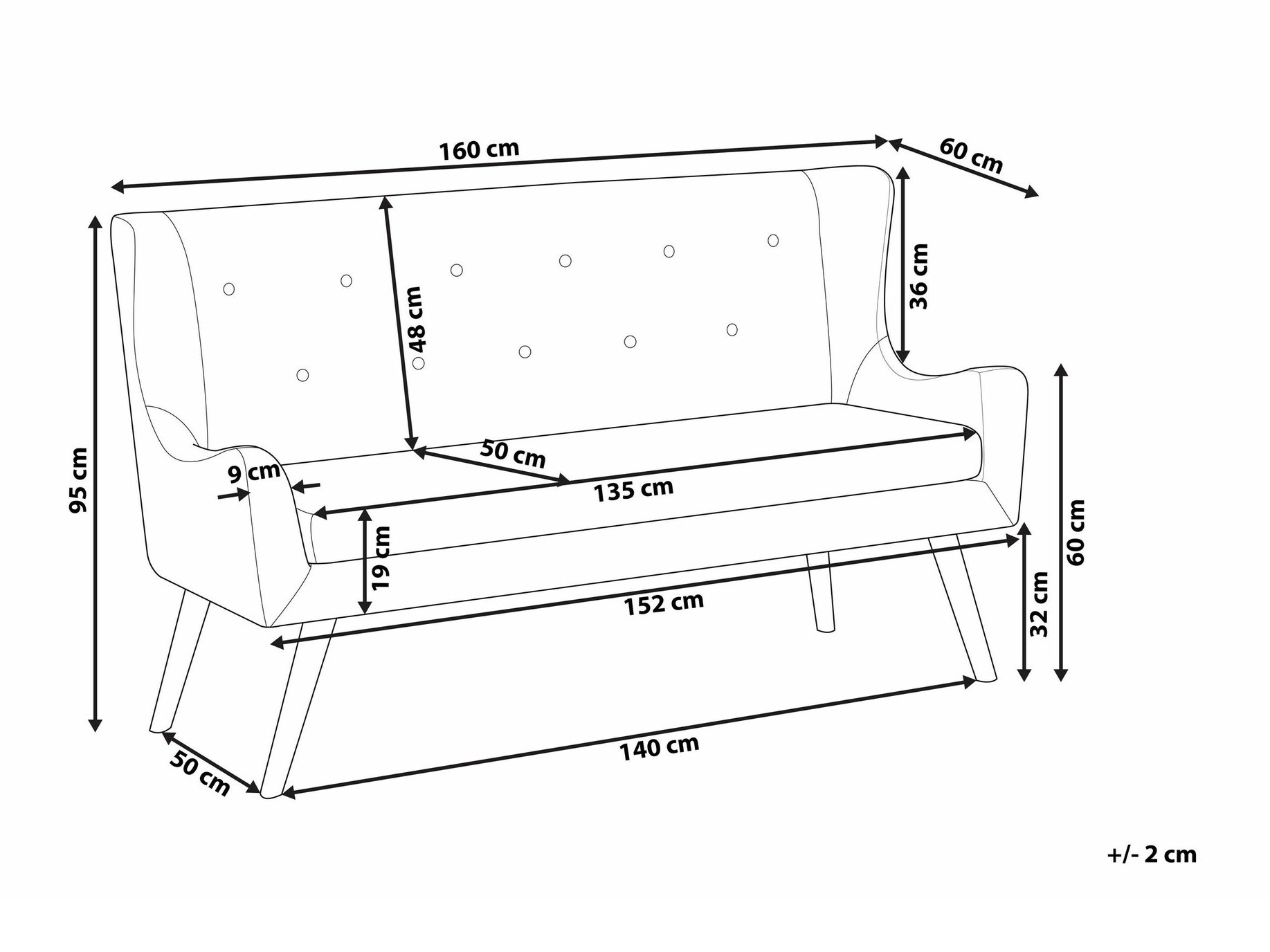 Kauč Berwyn 1416 (Bijela)
