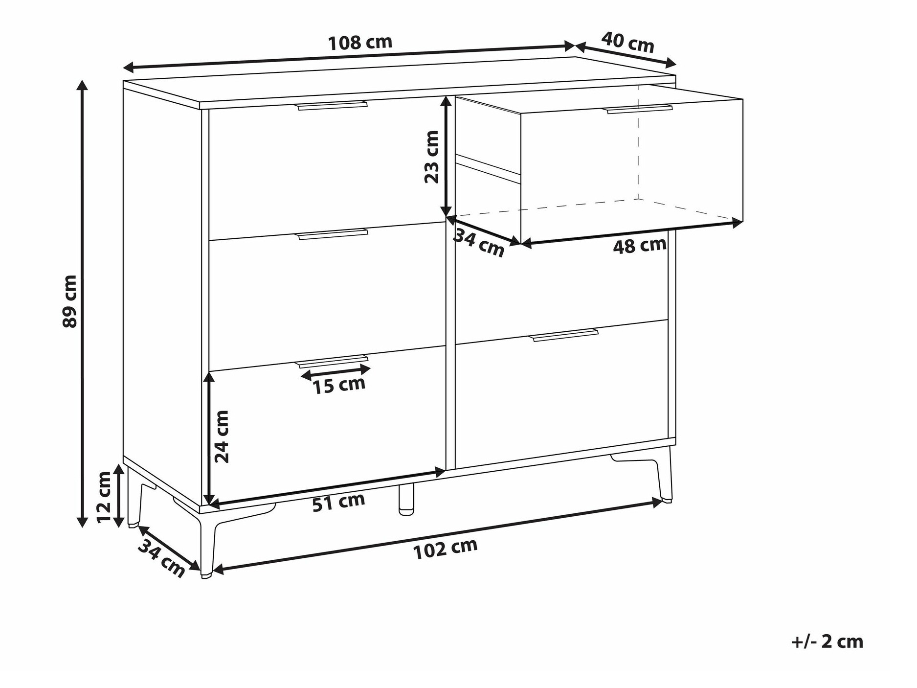 Komoda Berwyn 2221 (Zelena)