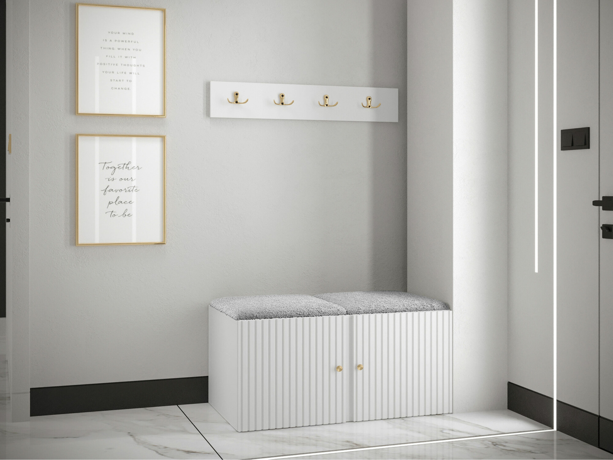 Set za hodnik Hartford 384 (Bijela)