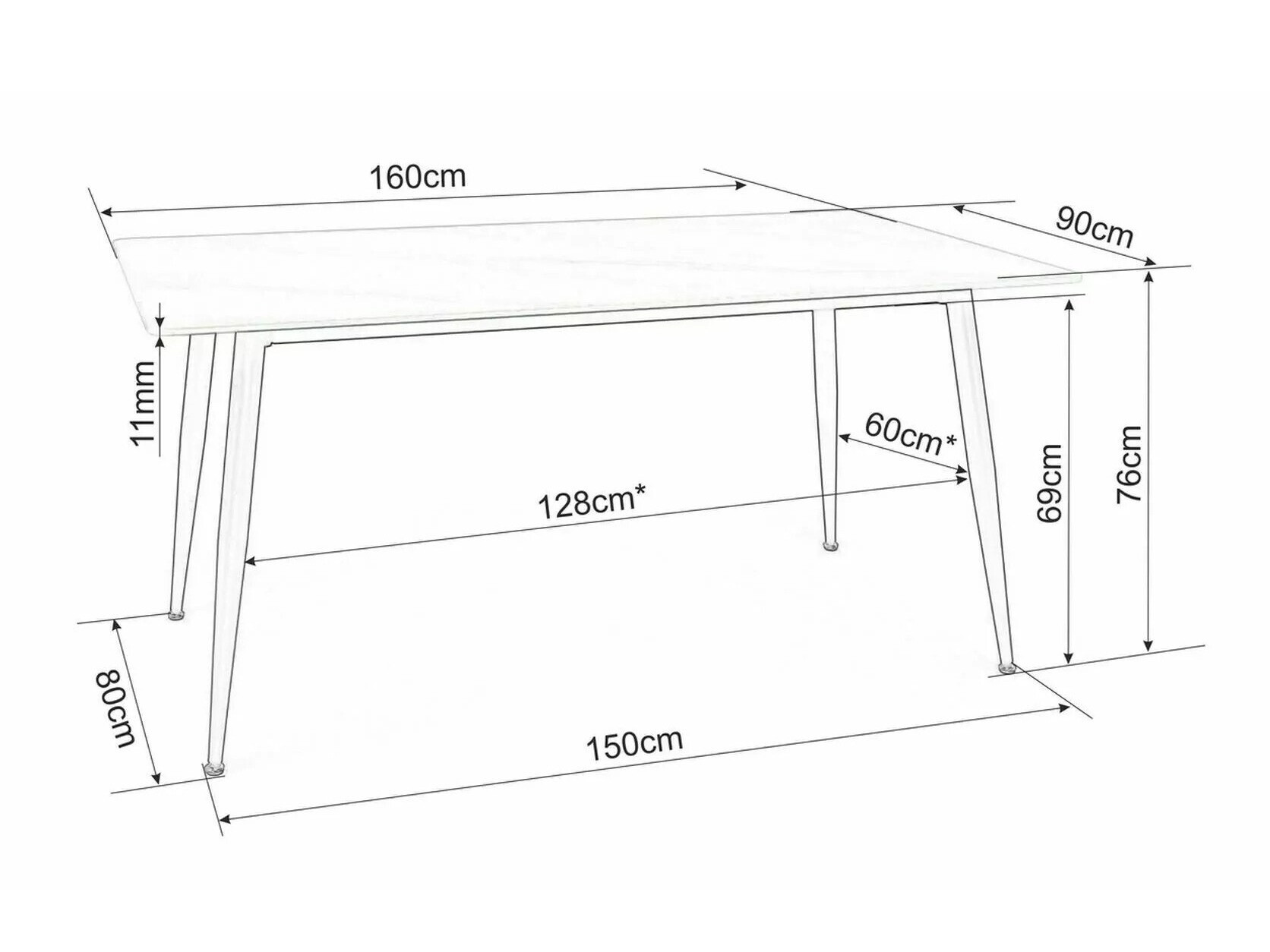 Stol Detroit 803 (Bijeli mramor)