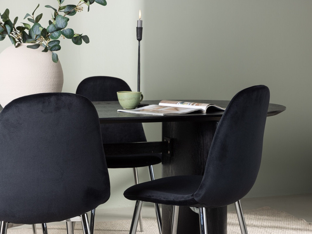 Blagovaonski set Dallas 4559 (Crna + Srebrna)