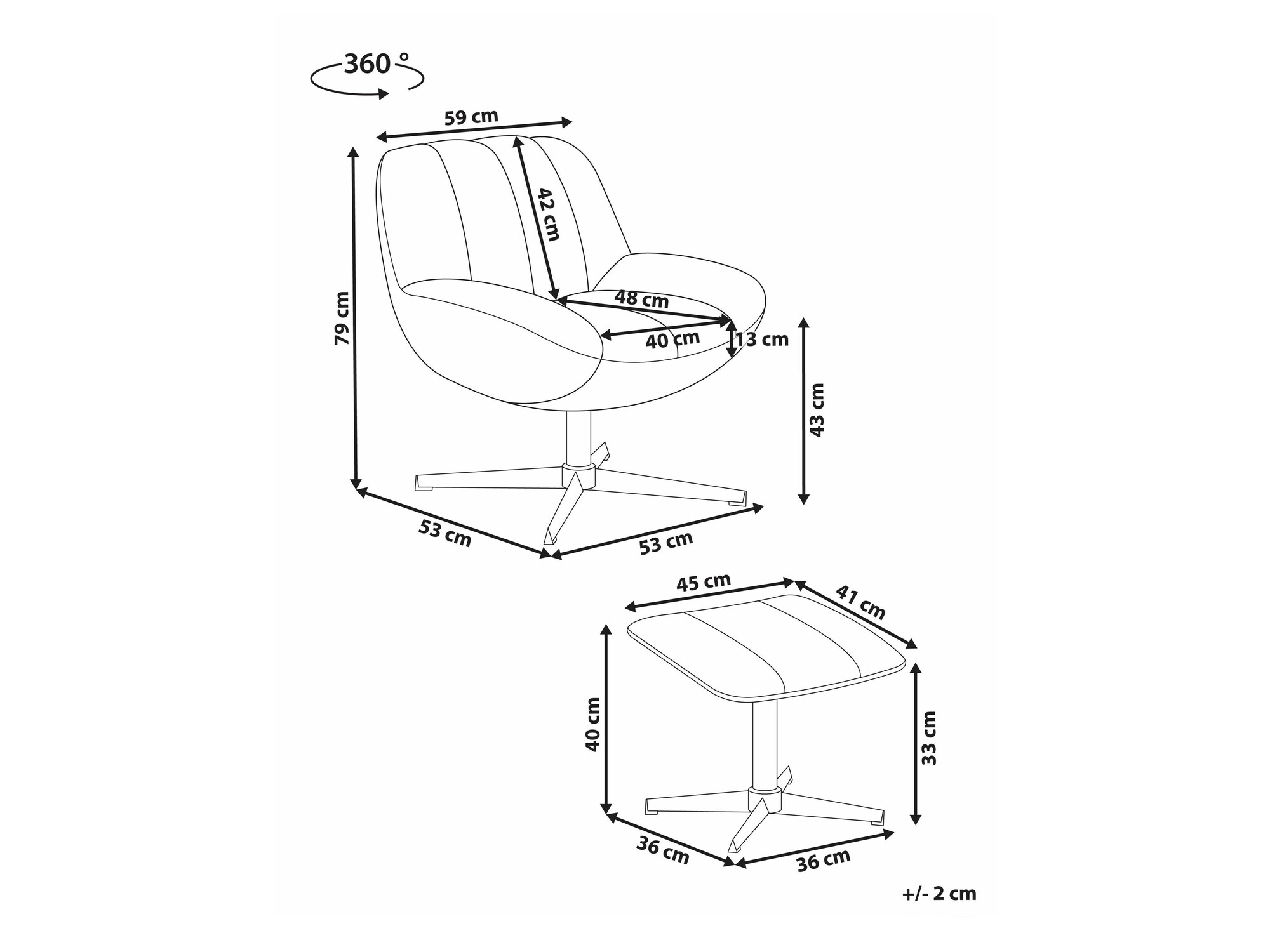 Fotelja Berwyn 2222 (Bež)