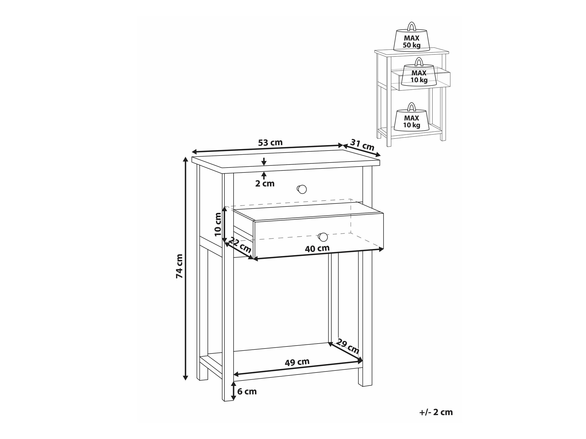 Konzolni stolić Melmone 106