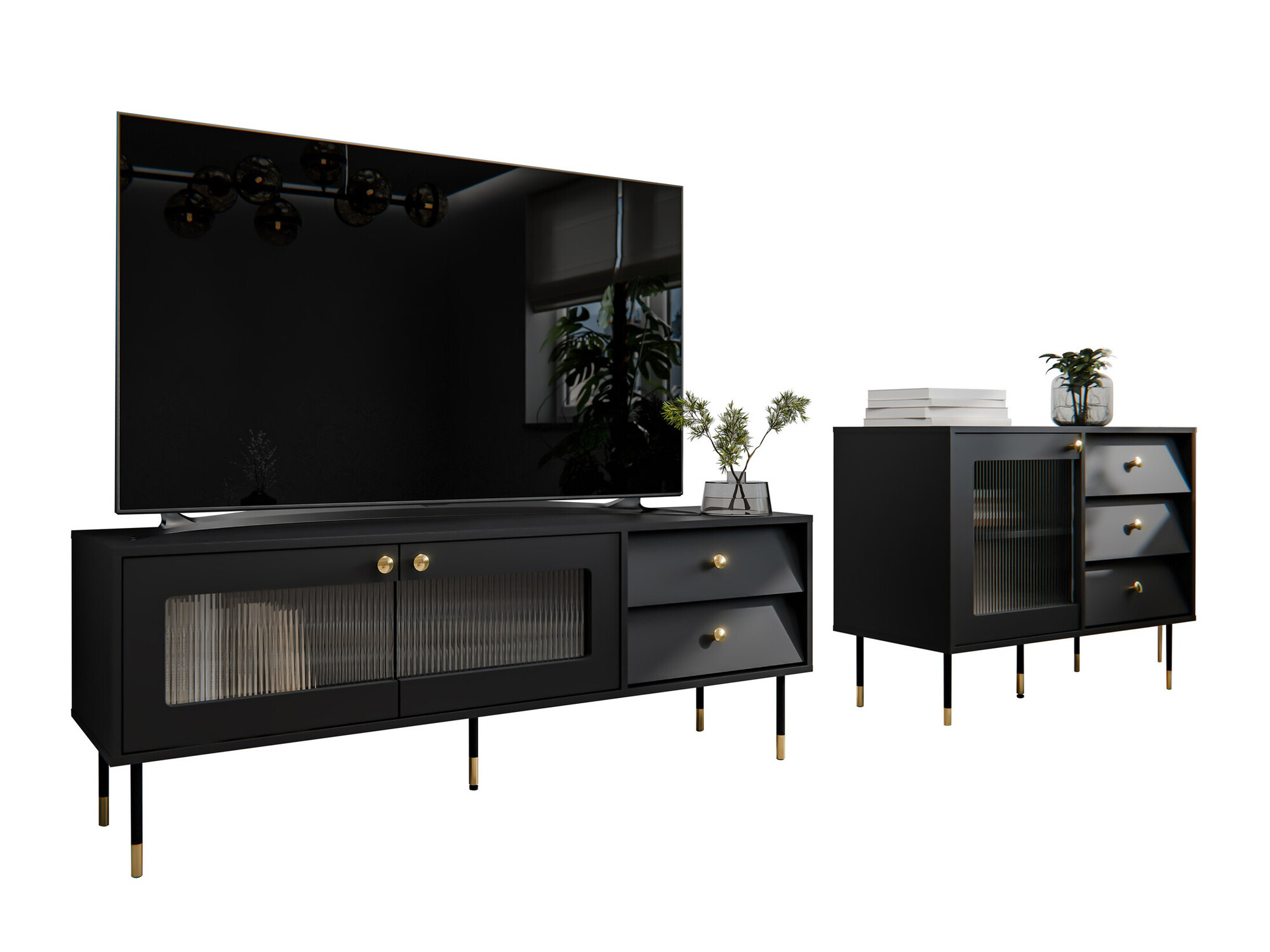 Set za dnevni boravak Feletri 108 (Crna)