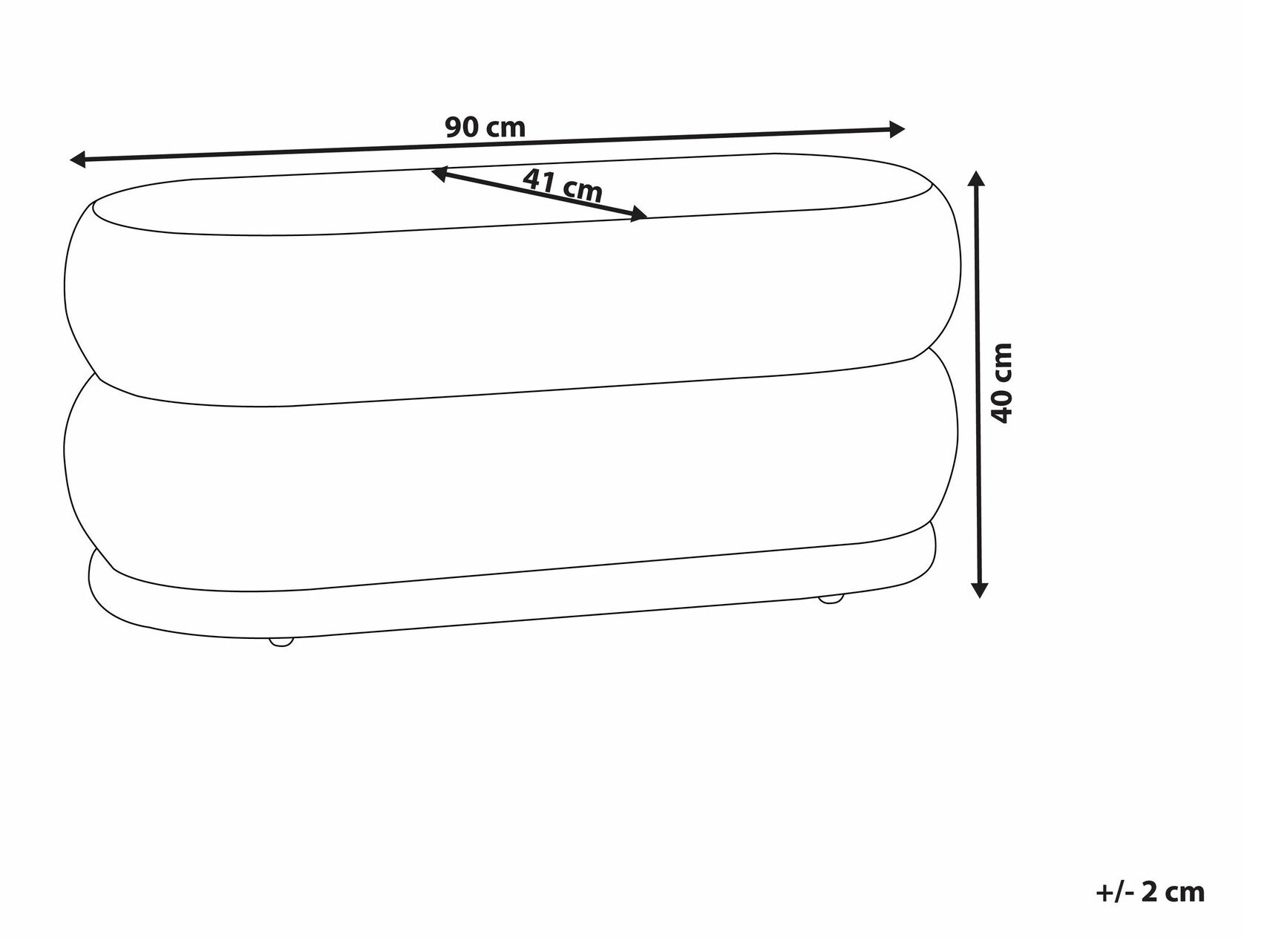 Tapecirana klupa Berwyn 2226 (Bijela)