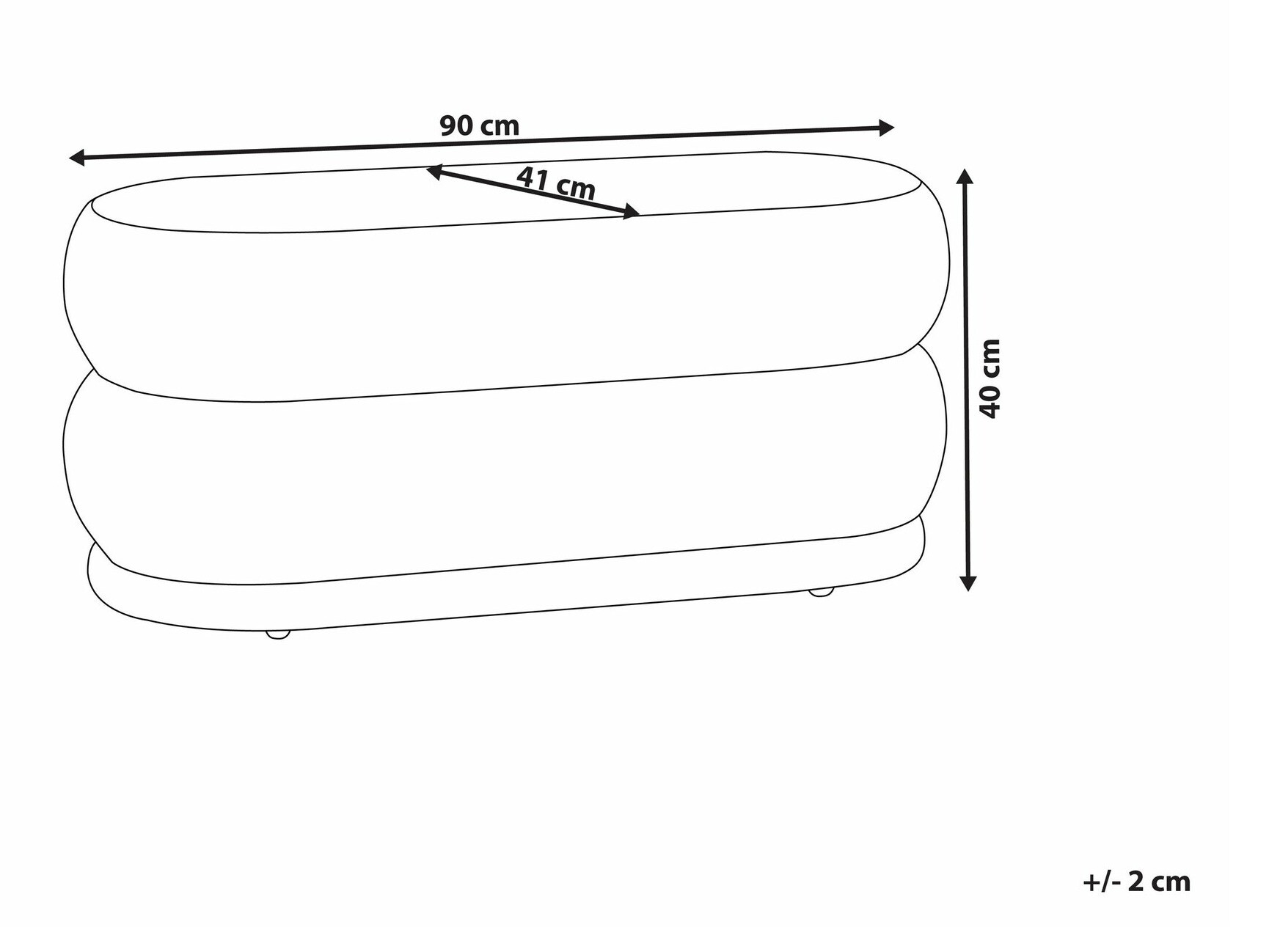 Tapecirana klupa Berwyn 2226 (Plava)