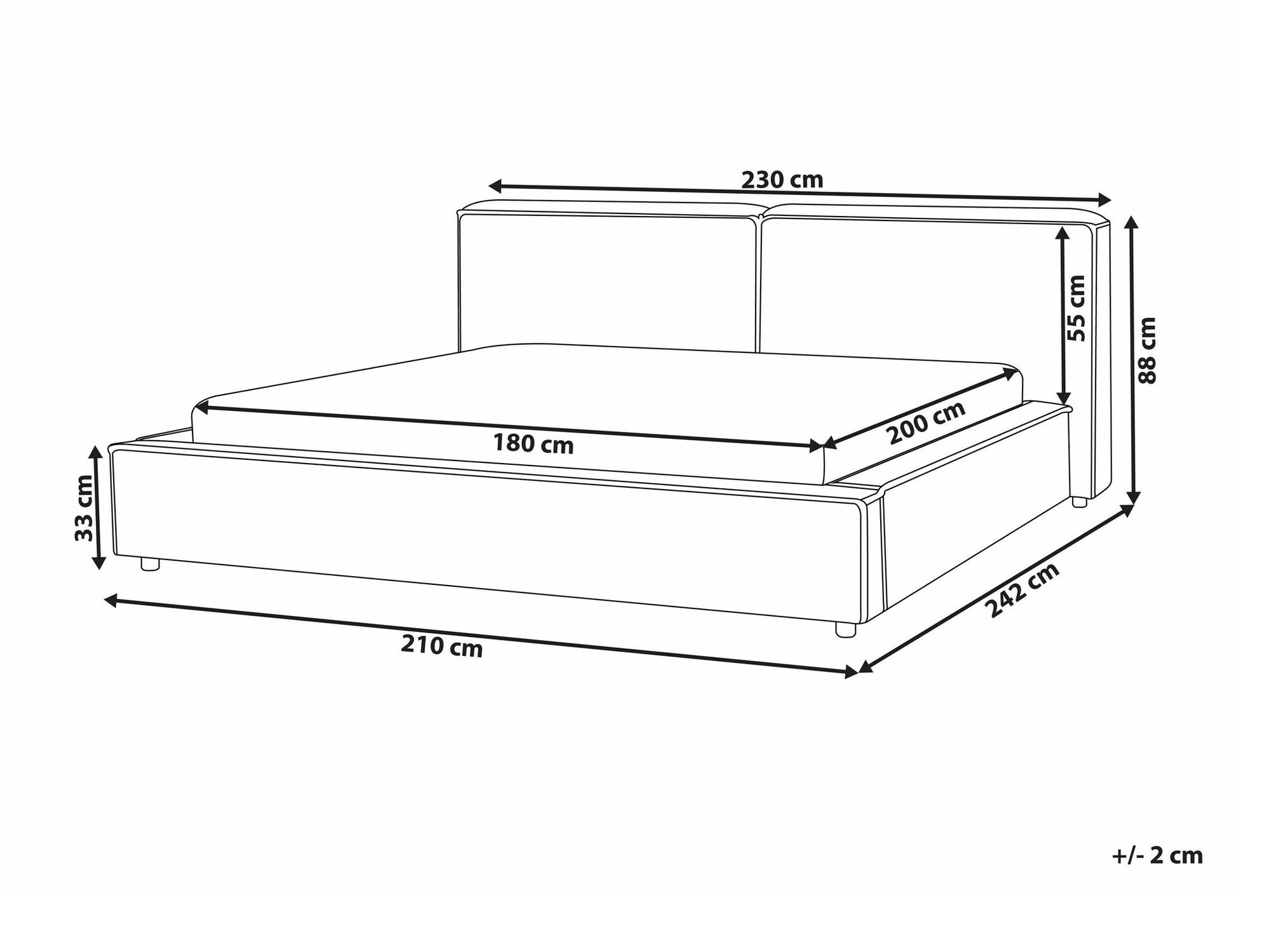 Krevet Berwyn 649 (Smeđa)