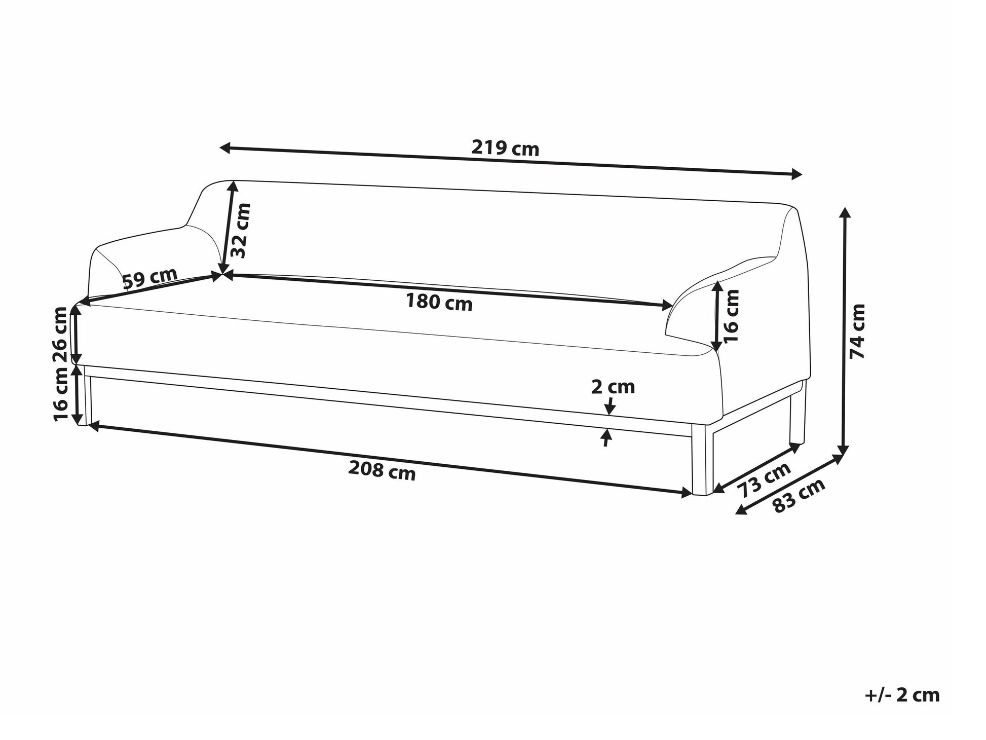 Sofa Berwyn 2228 (Taupe)
