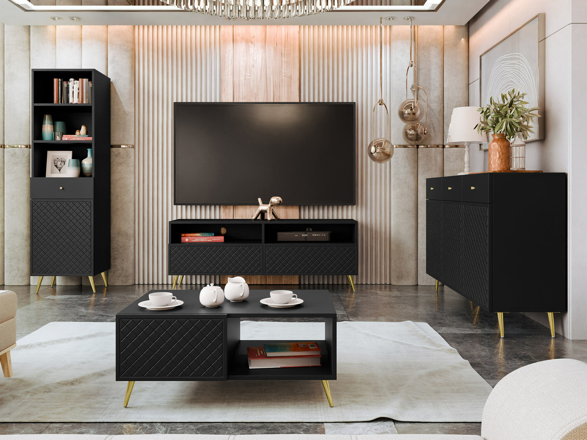 TV stol Comfivo 487 (Crna)