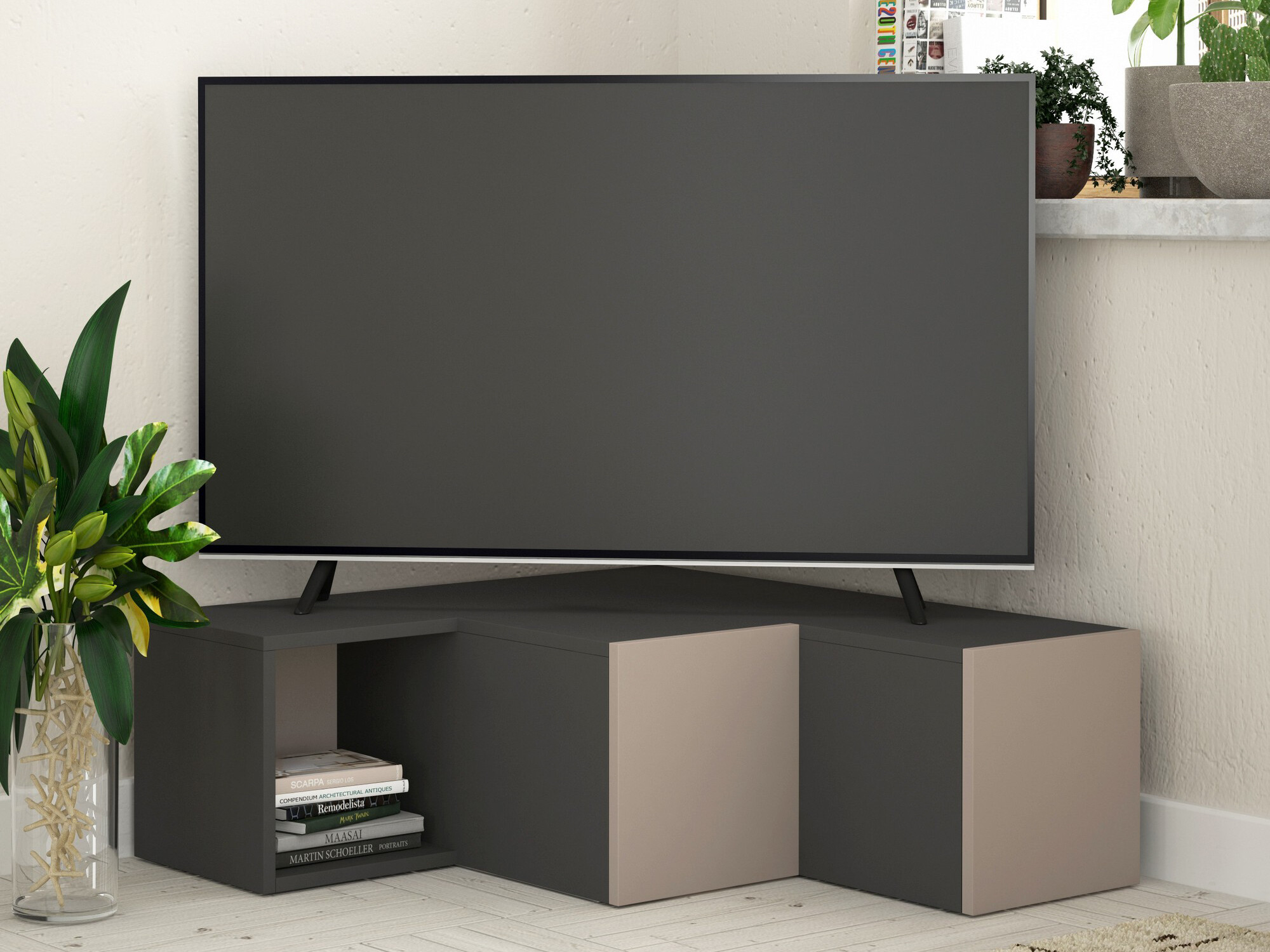 TV stol Kailua 1058 (Antracit + Svijetlo smeđa)