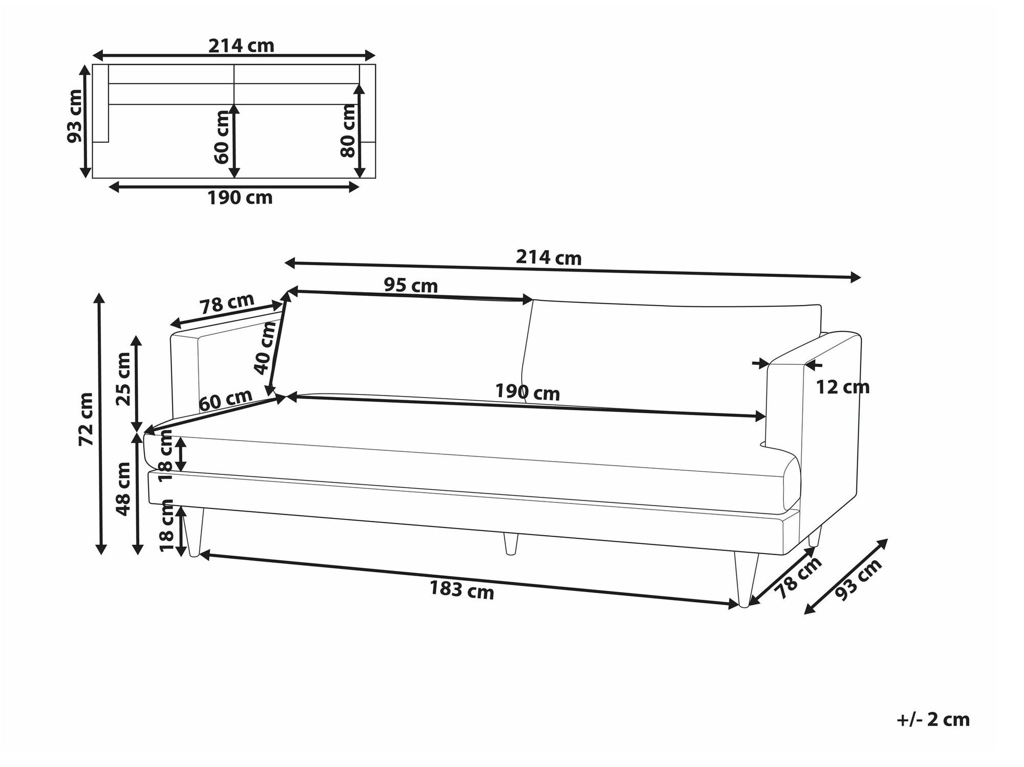 Kauč Berwyn 2232 (Zelena)