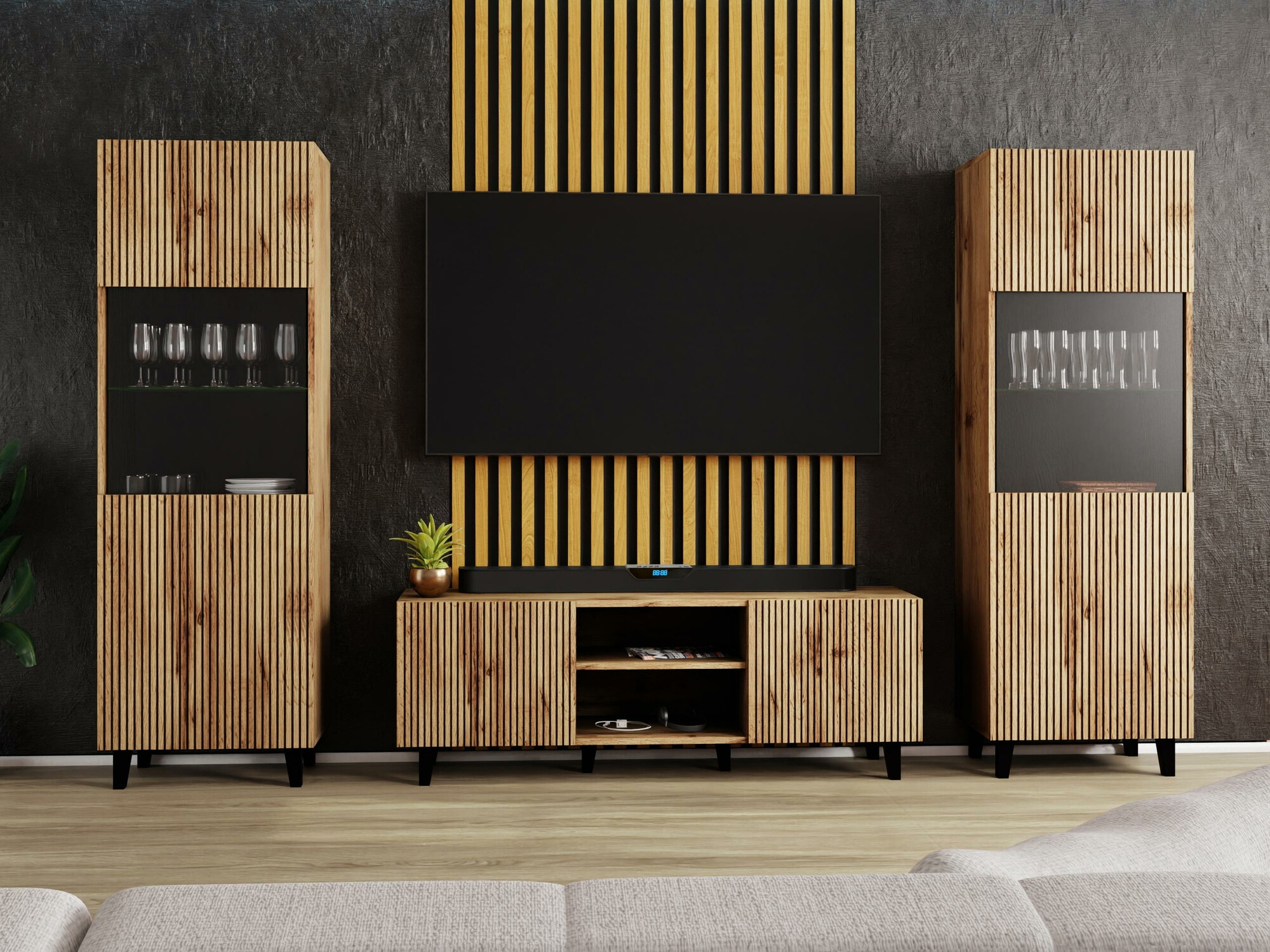 Set za dnevni boravak Comes (Hrast Wotan)