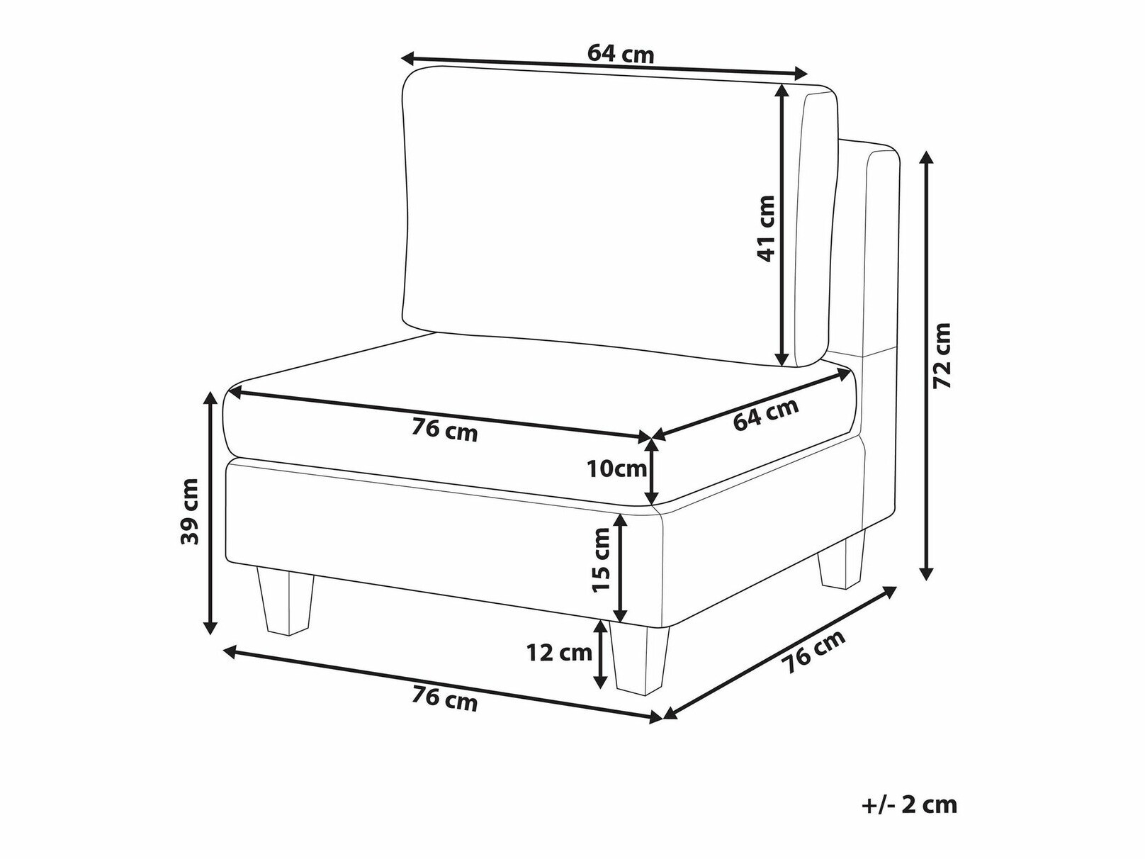 Modularna fotelja Elbmeli 105